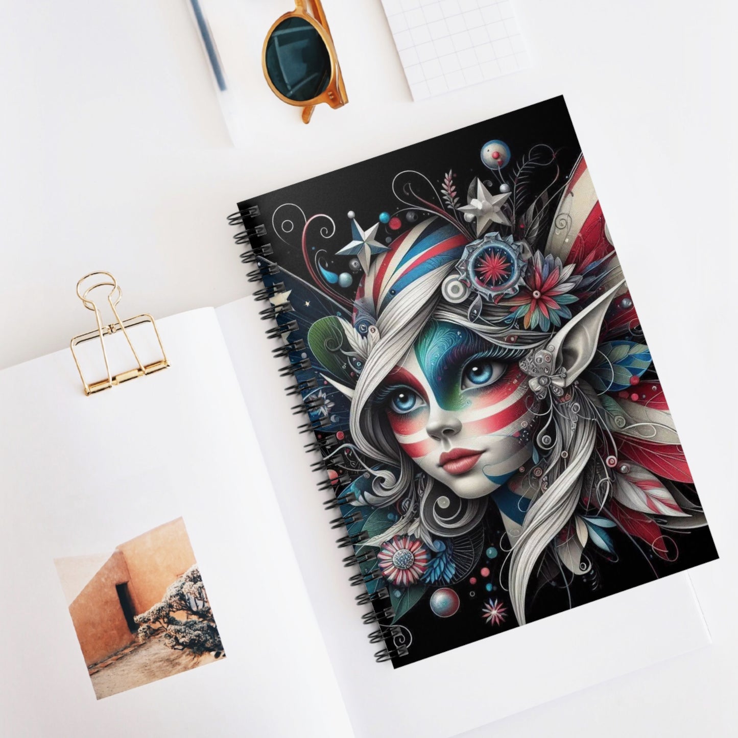Patriotic Fairy Spiral Notebook - Ruled Line (aiB & J Collections)