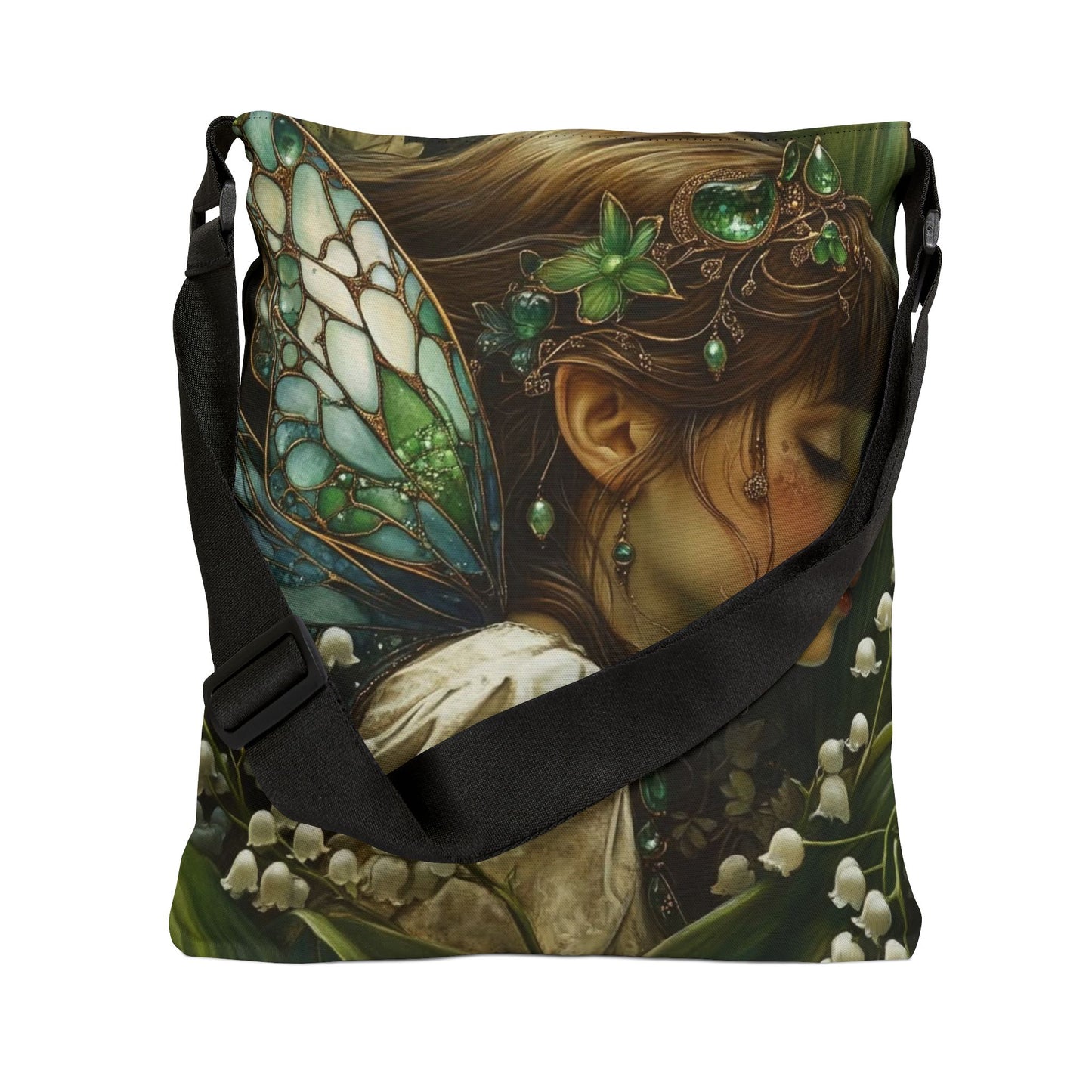 Lily Fairy Adjustable Tote Bag (ai B & J Collections) BLACK