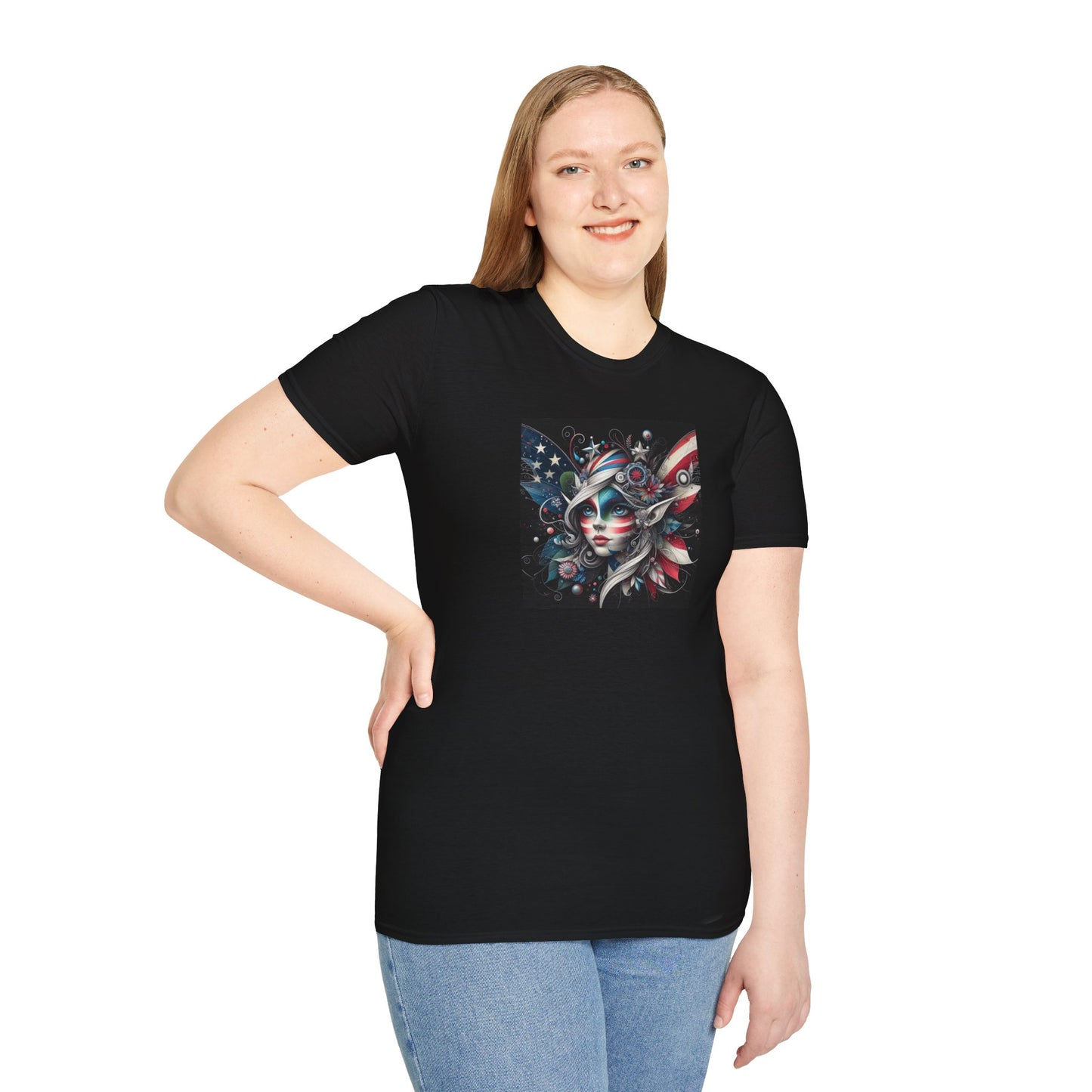 Patriotic Fairy Unisex Soft-style T-Shirt (aiB & J Collections)