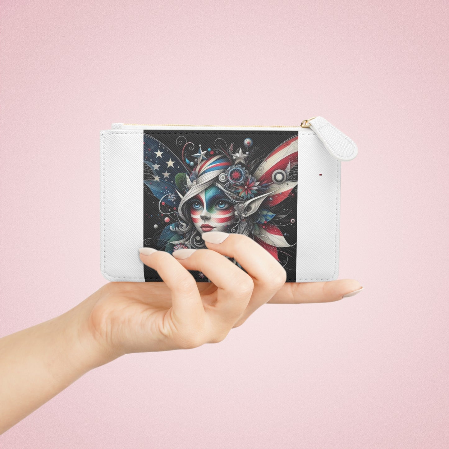 Patriotic Fairy Mini Clutch Bag (aiB & J Collections) WHITE
