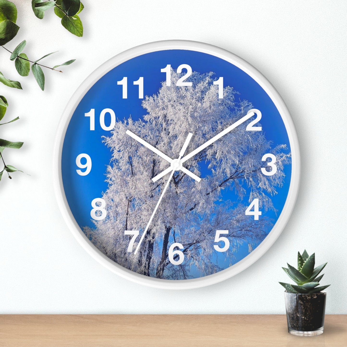 Snowy Tree Clock (SP Photography Collection)