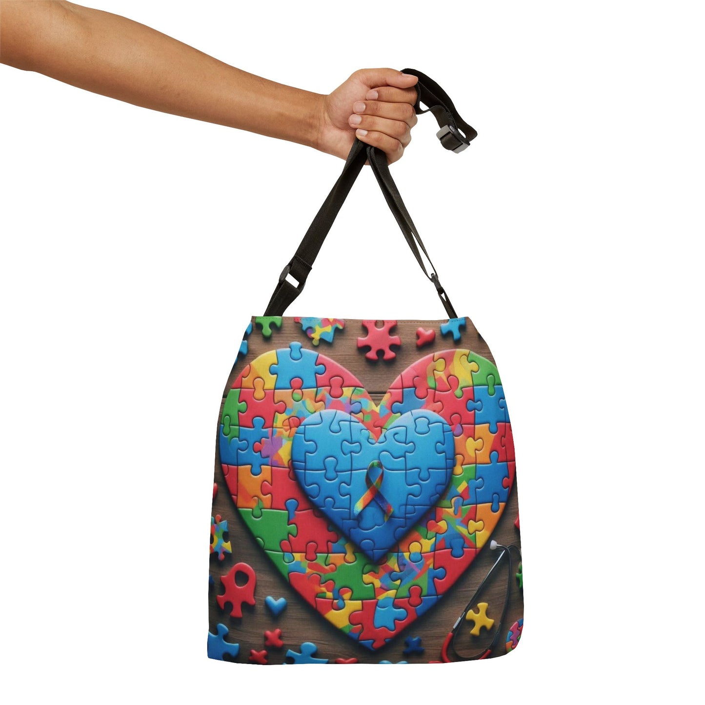 Autism Adjustable Tote Bag (aiB & J Collections)BLUE