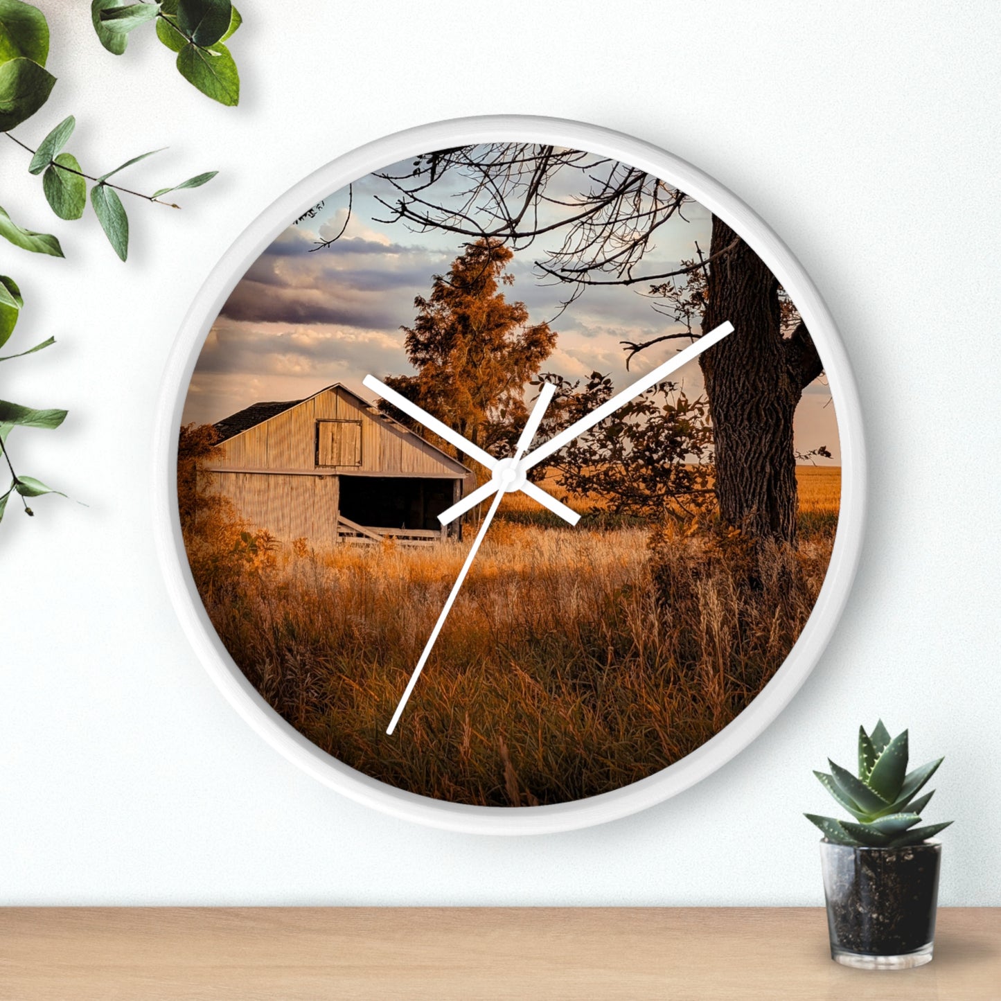 Golden Barn Wall Clock (SP Photography Collection)