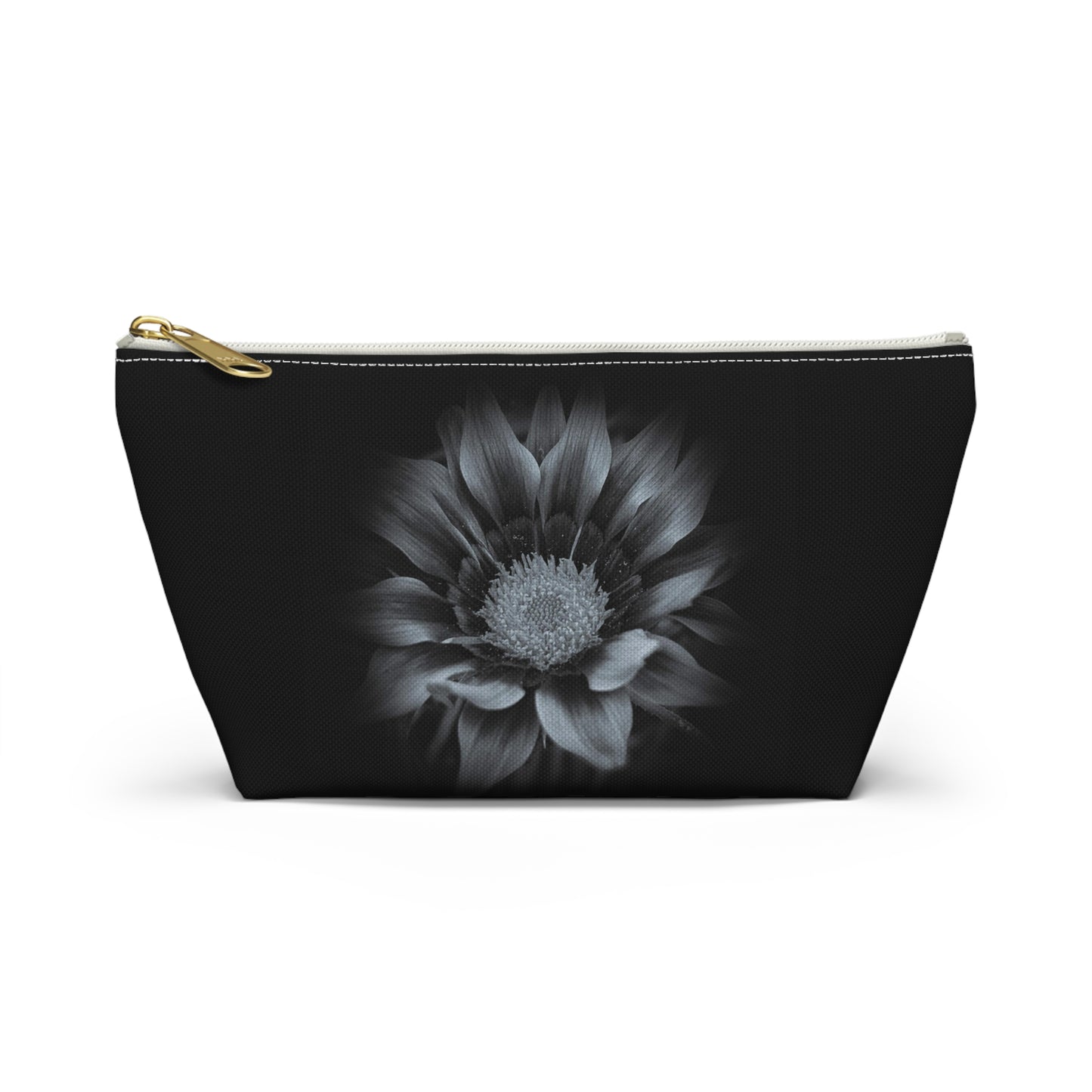 Midnight Bloom Accessory Pouch w T-bottom (SP Photography Collection) BLACK