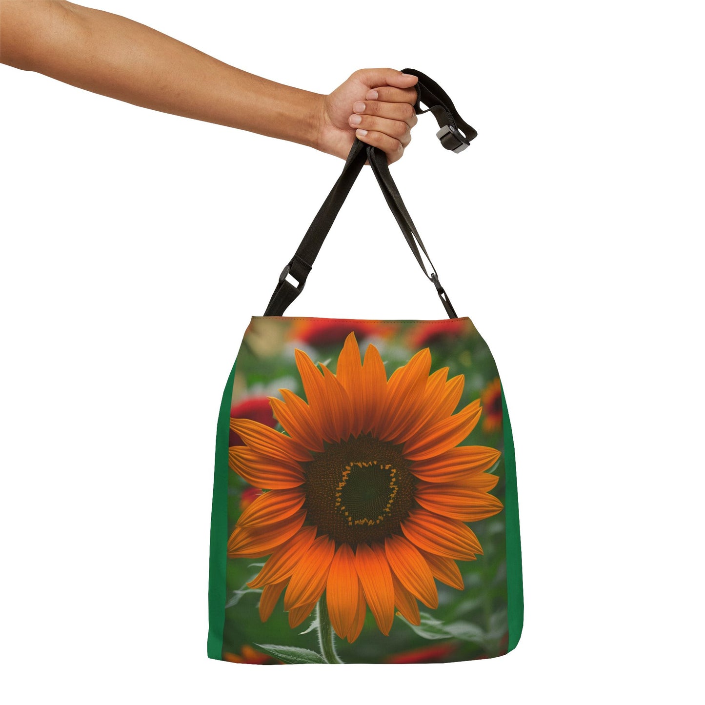 Orange Sunflower Adjustable Tote Bag (SP Photography Collection) GREEN