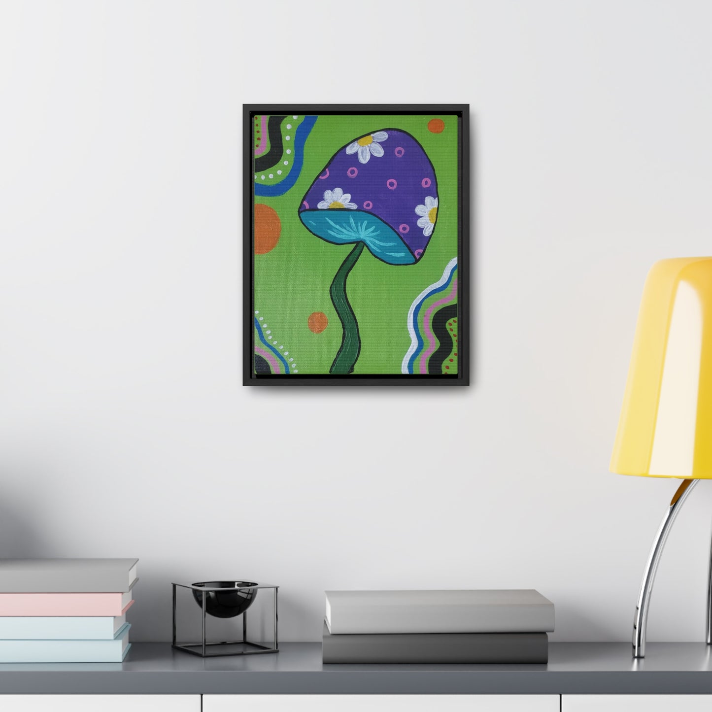 Marguerite Mushroom Canvas Wraps, Vertical Frame (Peculiar Paintings Collection)