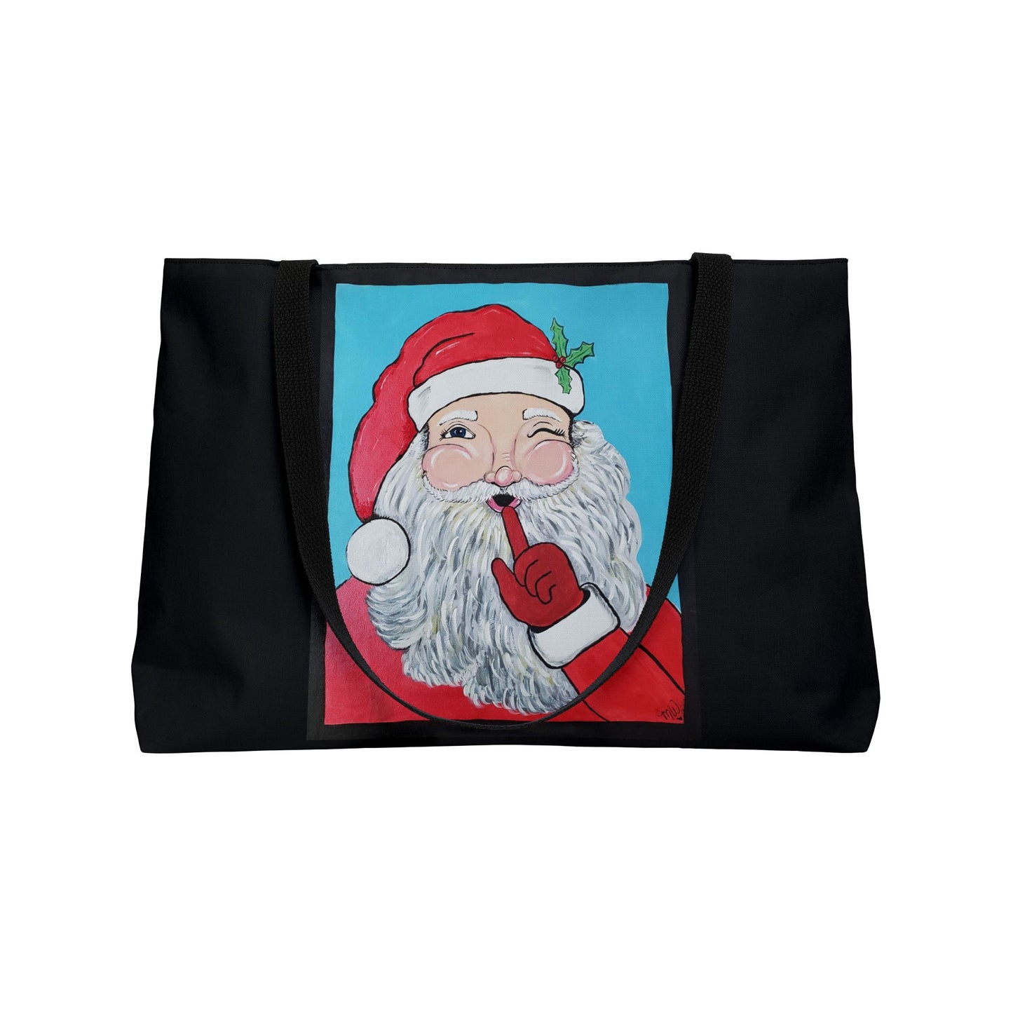 Secret Santa Weekender Tote Bag (Seasonal Collections) BLACK