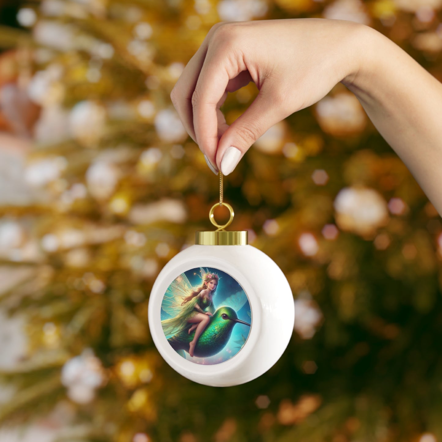 Hummingbird Fairy Christmas Ornament (aiB & J Collections)