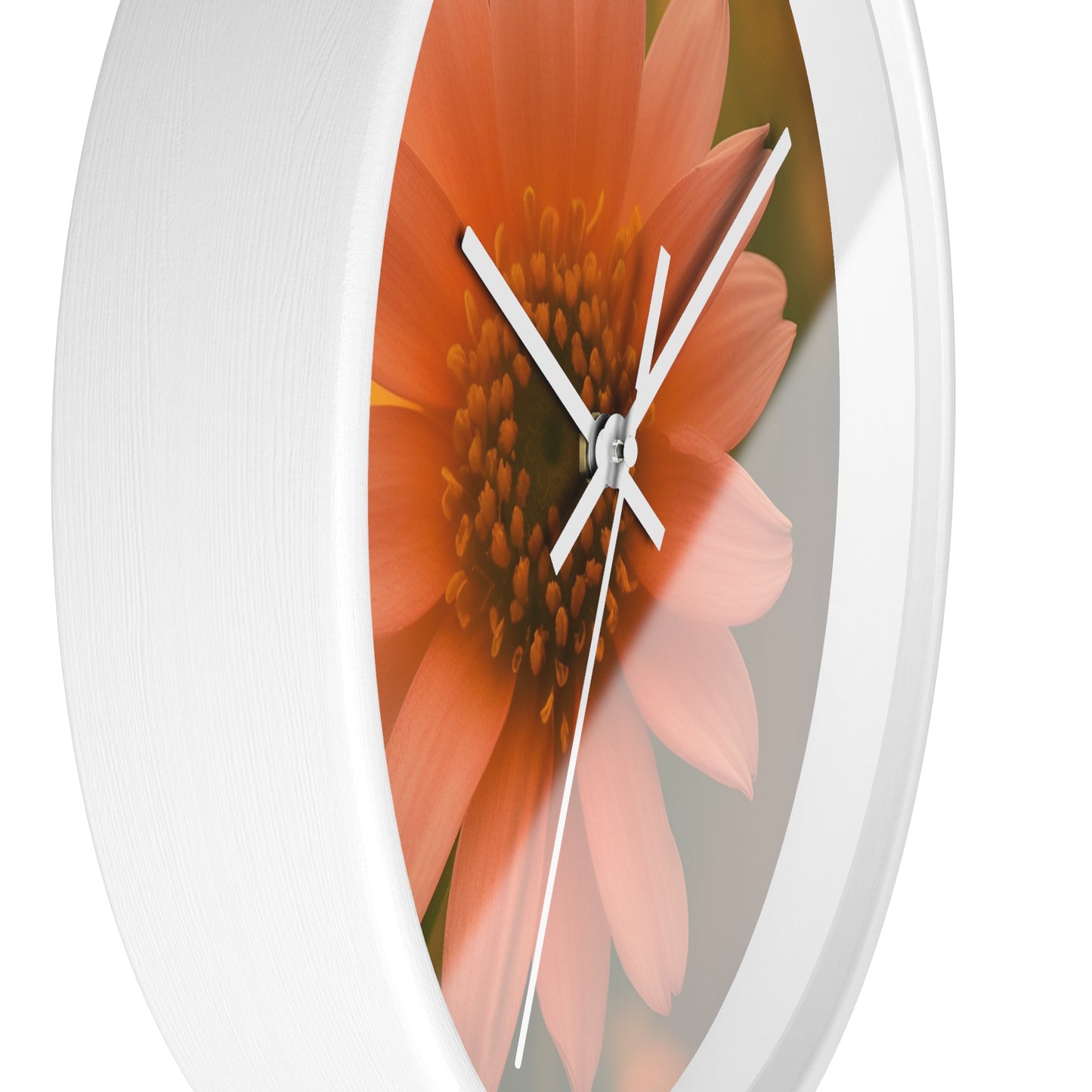 Peach Daisy Wall Clock (SP Photography Collection)