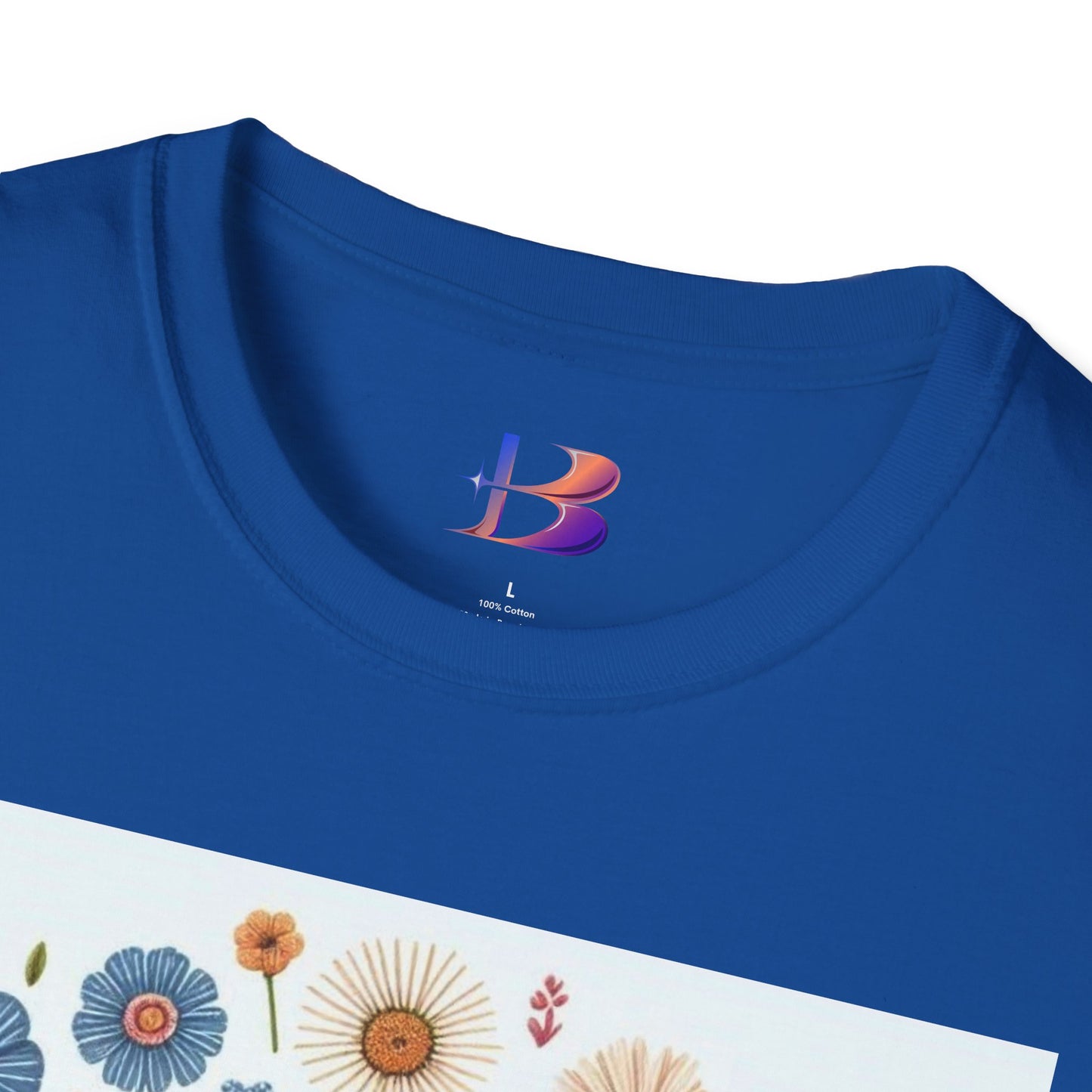 Smell The Flowers Unisex Softstyle T-Shirt (aiB & J Collections) (MULTIPLE COLORS)