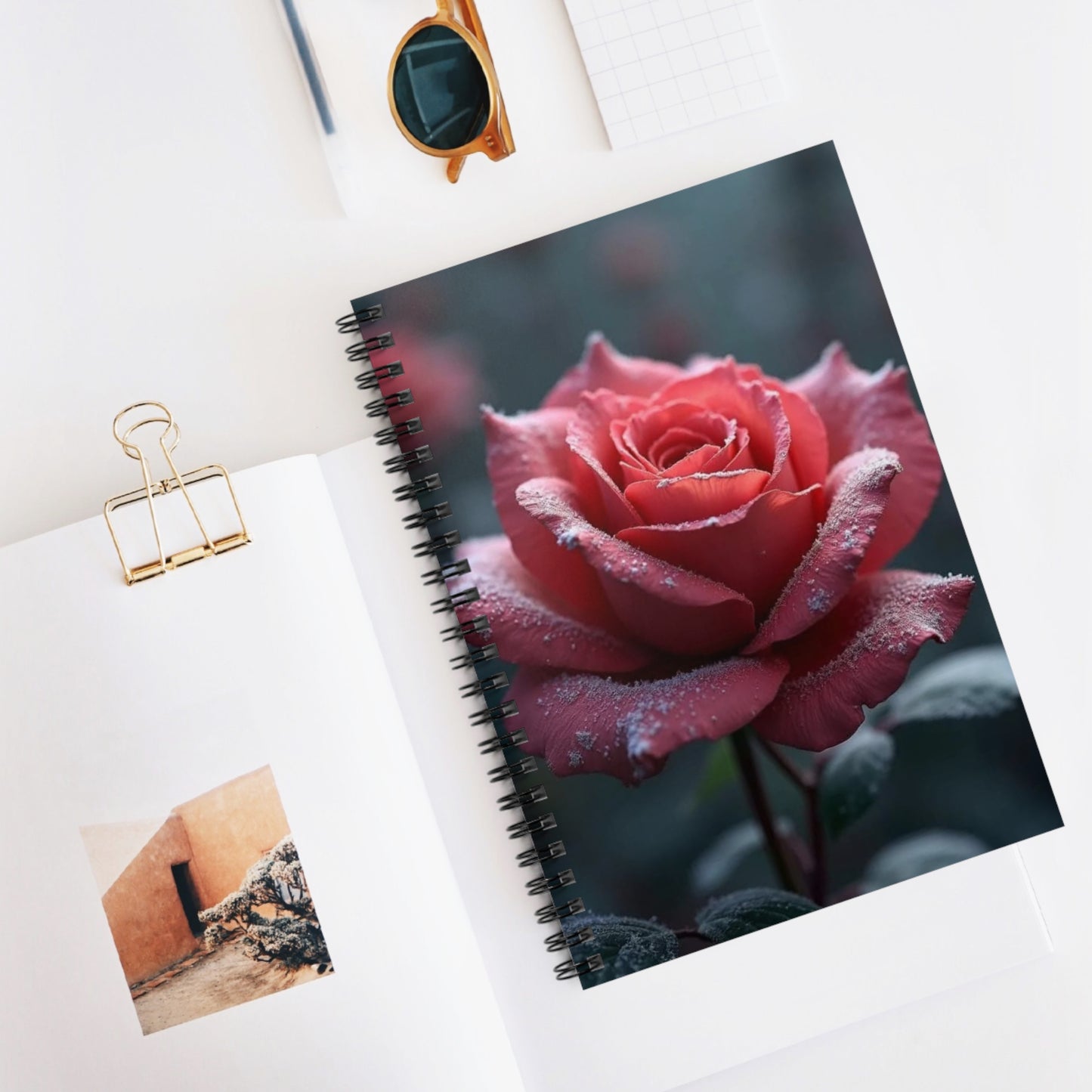 Frosted Rose Spiral Notebook - Ruled Line (aiB& J Collections)