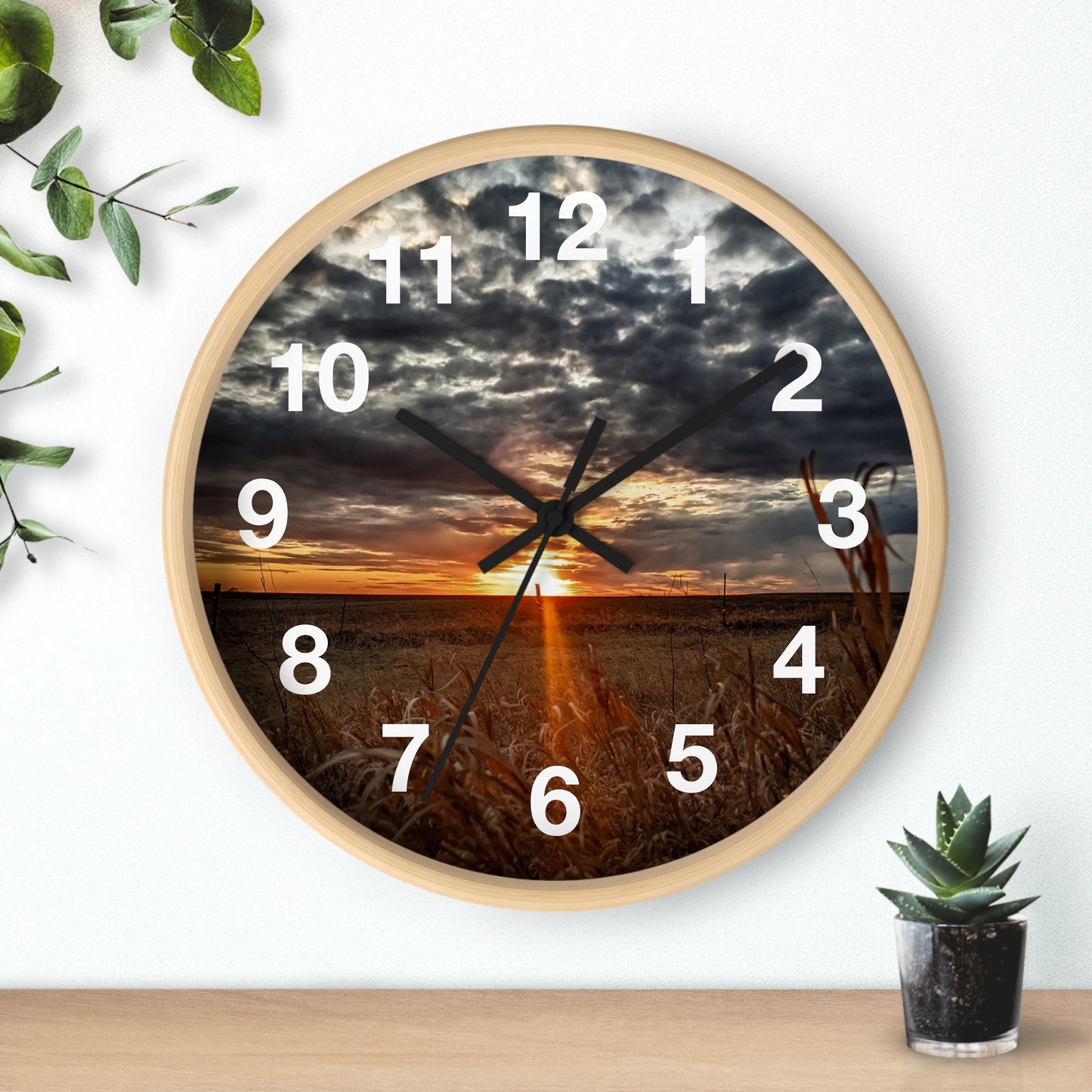 Cloudy Skies Wall Clock (SP Photography Collection)