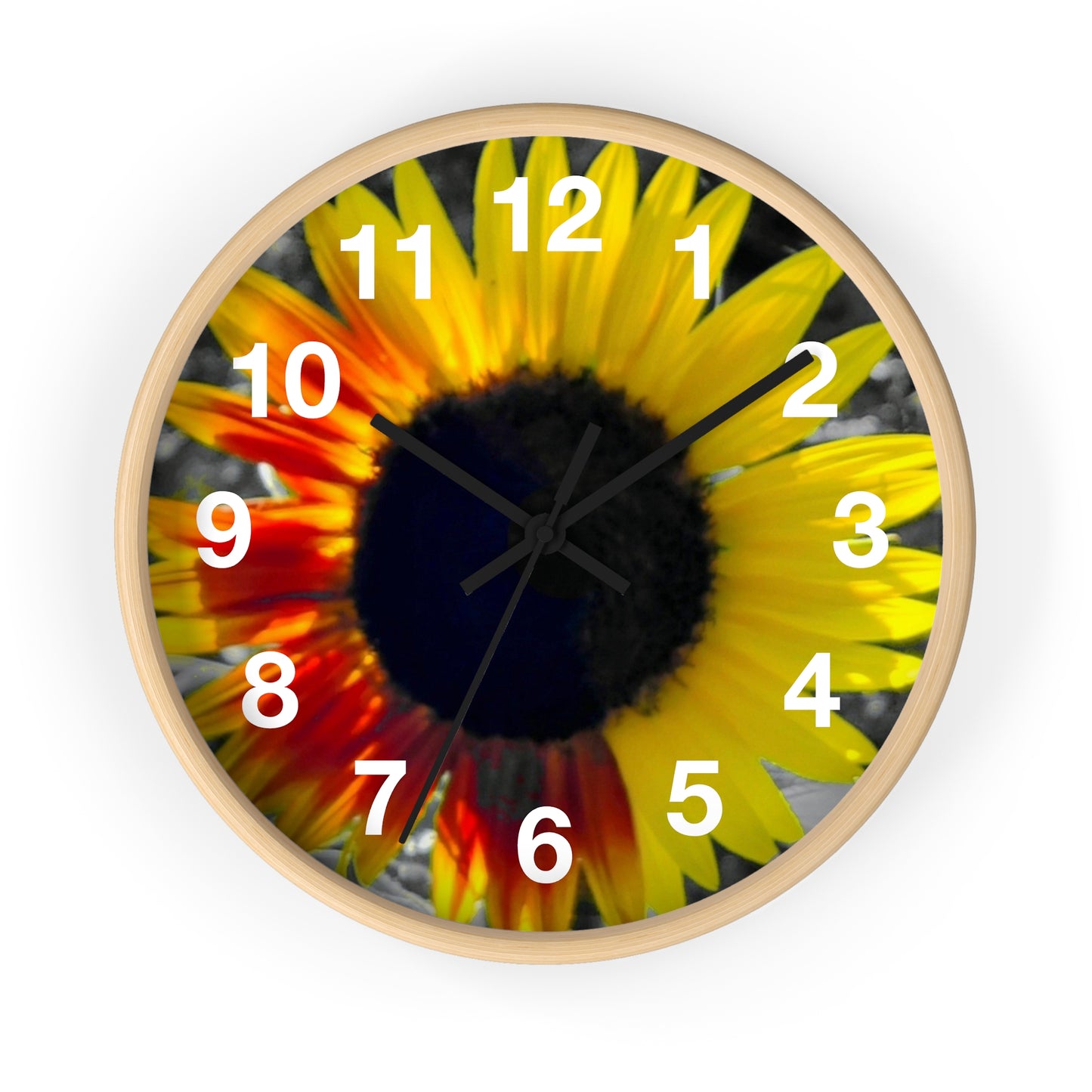 Mixed Sunflower Wall Clock (Enchanted Exposures By Tammy Lyne)