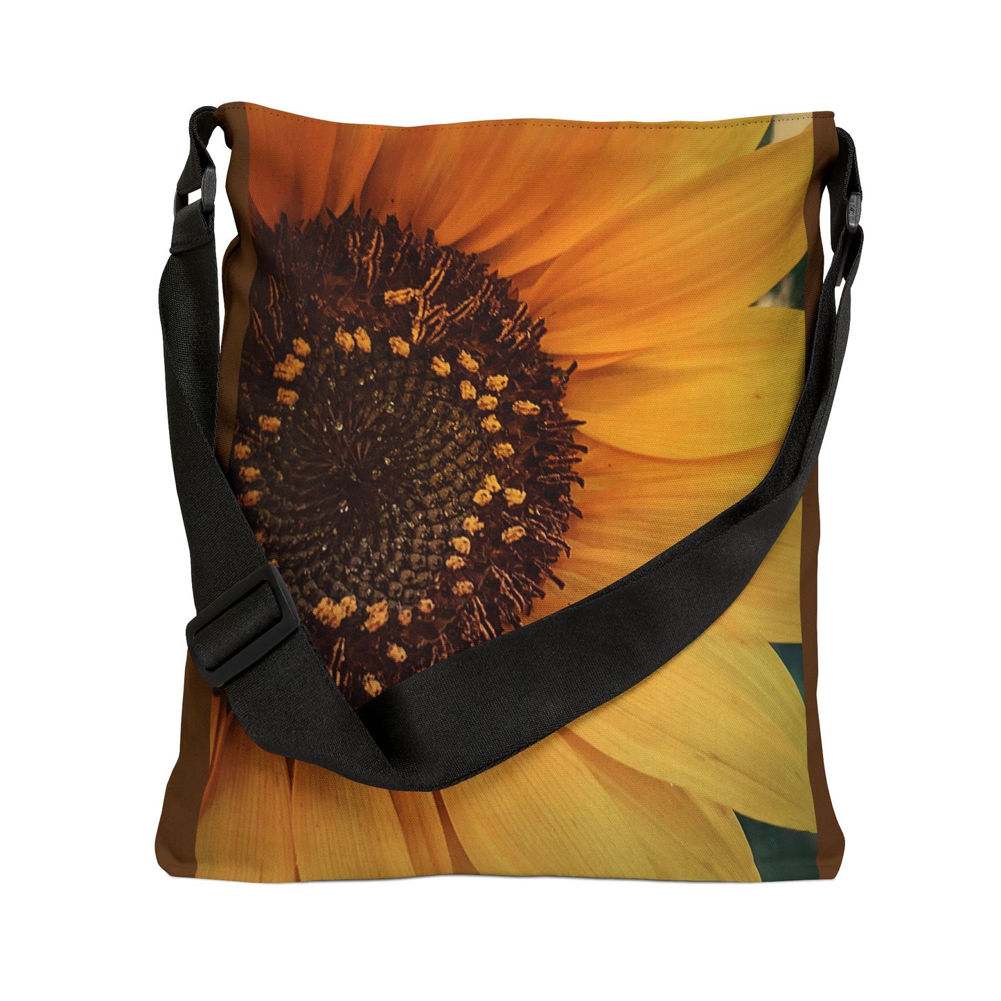 Sun Ray Sunflower Adjustable Tote Bag (SP Photography Collection) BROWN