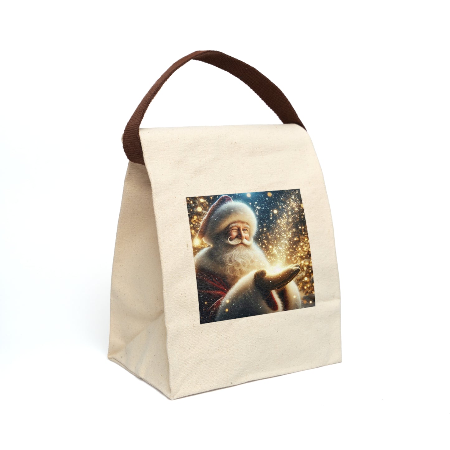 Santa Magic Canvas Lunch Bag With Strap (ai B & J Collections)