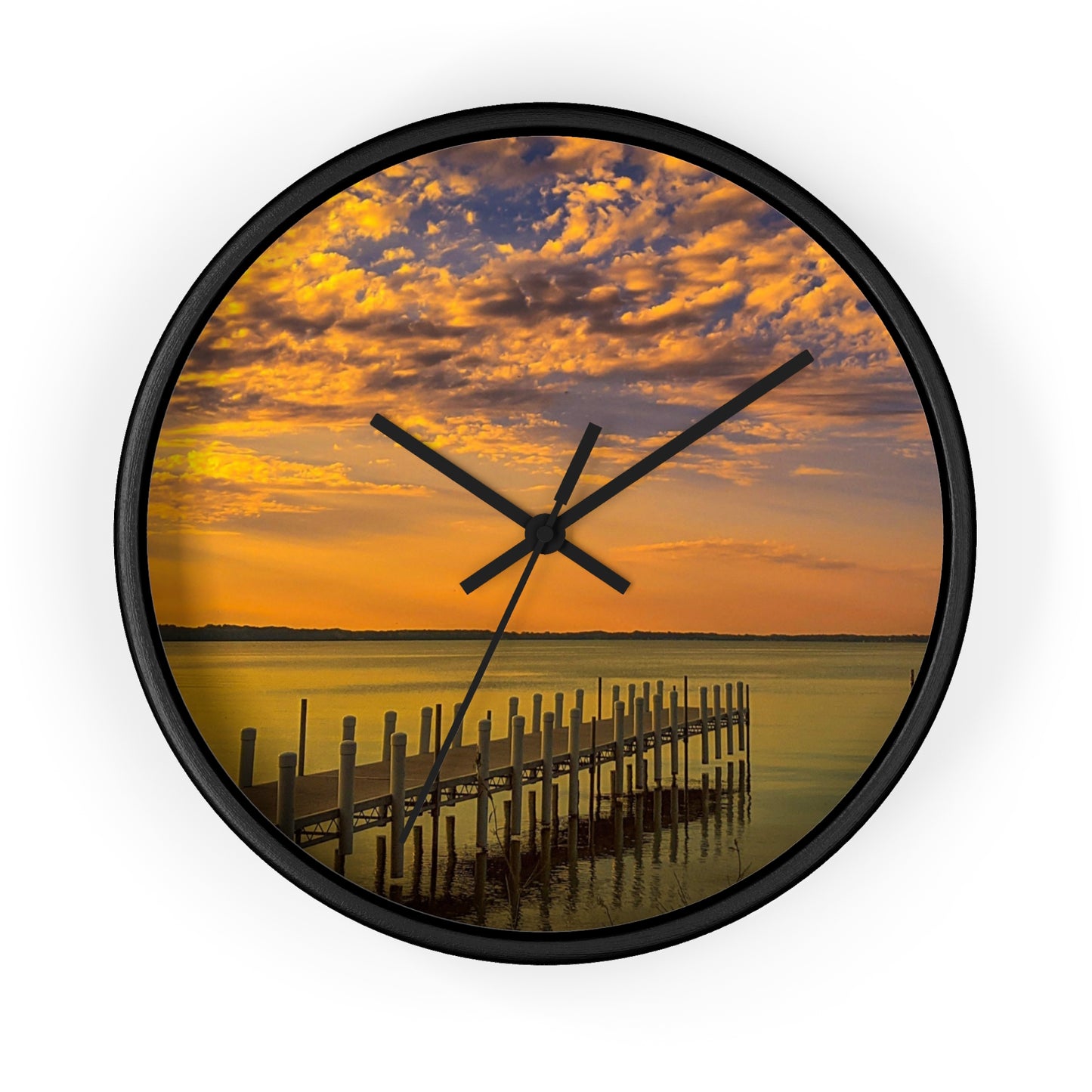 On the dock Wall Clock (SP Photography Collection)