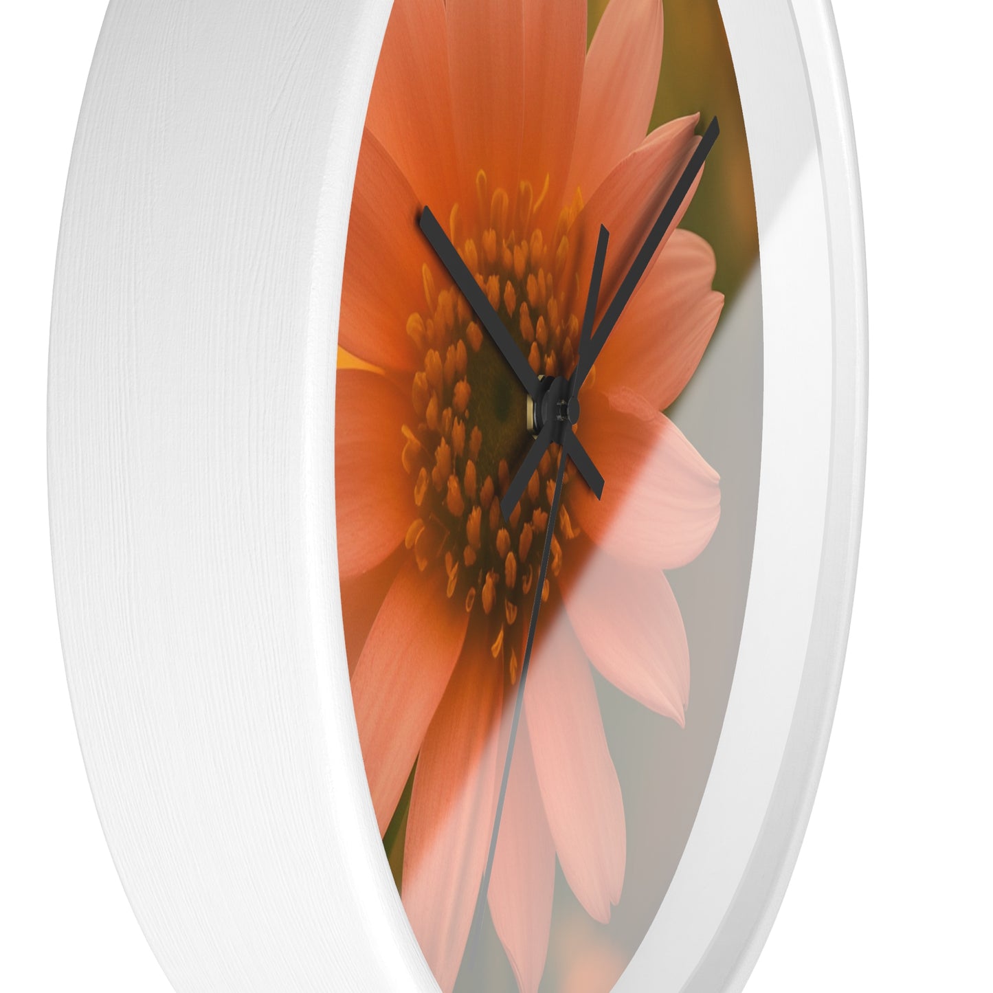 Peach Daisy Wall Clock (SP Photography Collection)