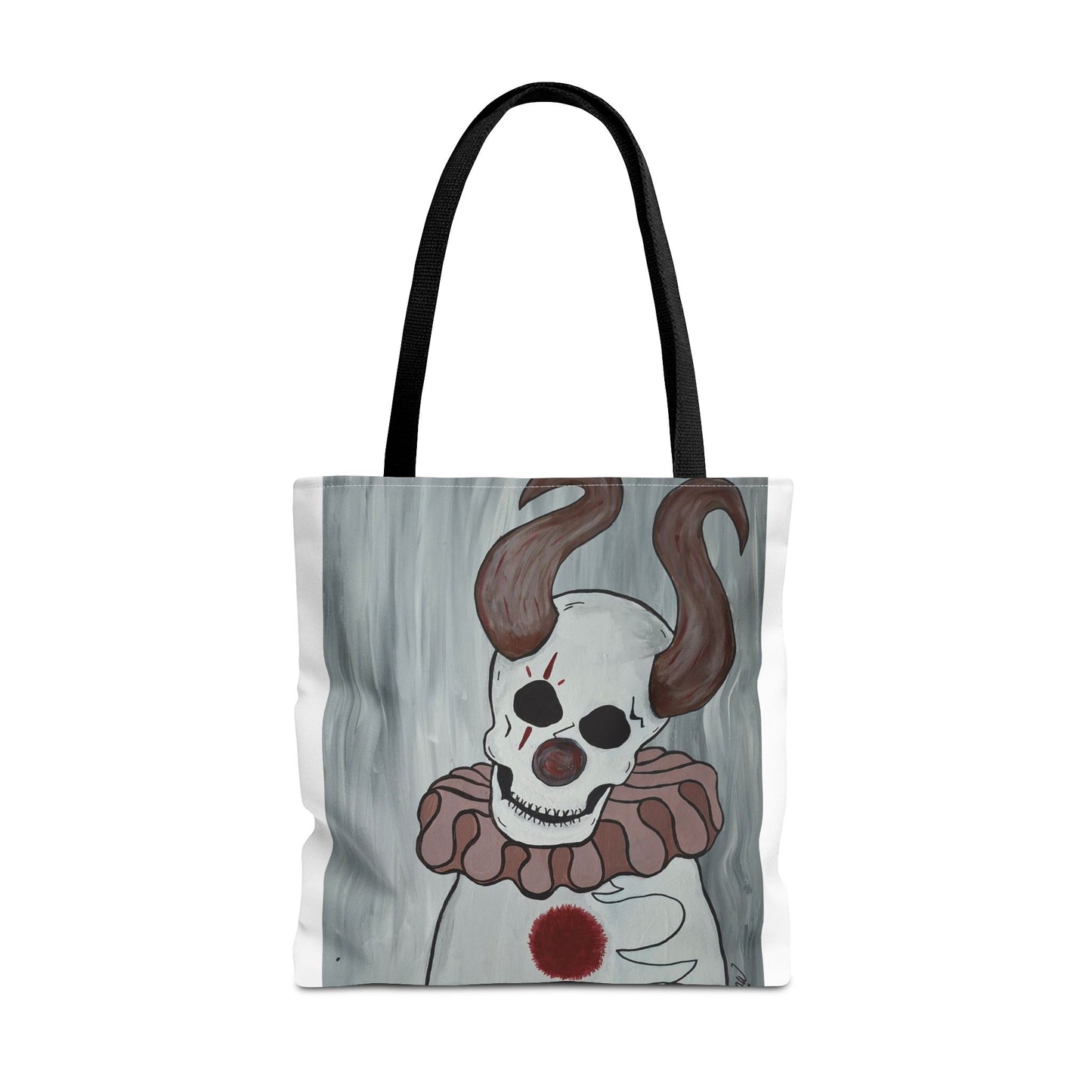 Toby The Clown Tote Bag (Peculiar Paintings Collection) WHITE