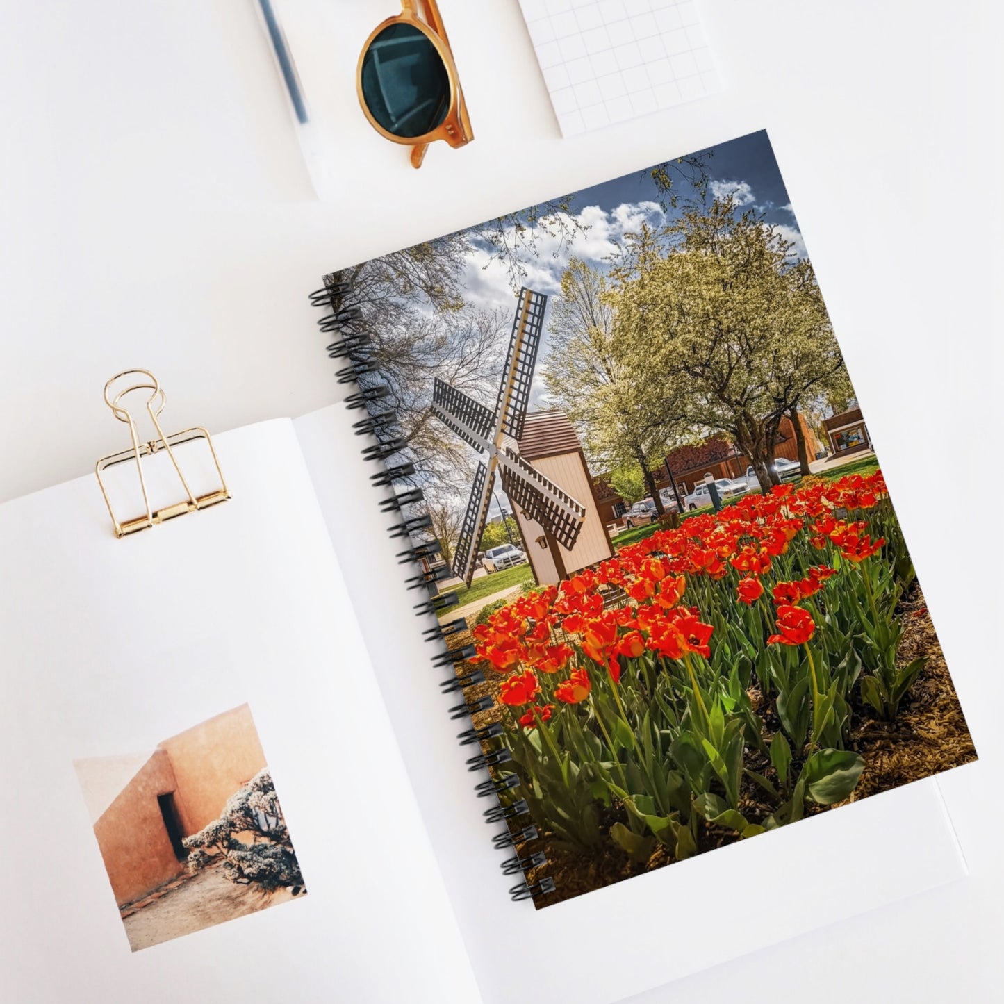 Red Windmill Tulips Spiral Notebook( SP Photography)