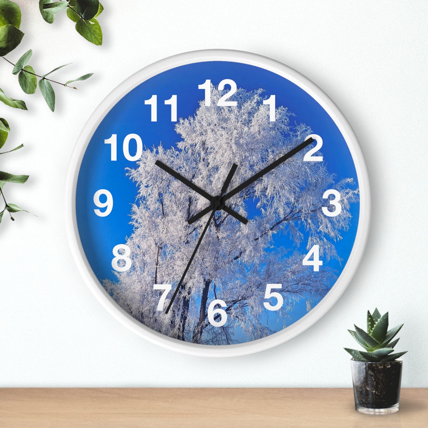 Snowy Tree Clock (SP Photography Collection)