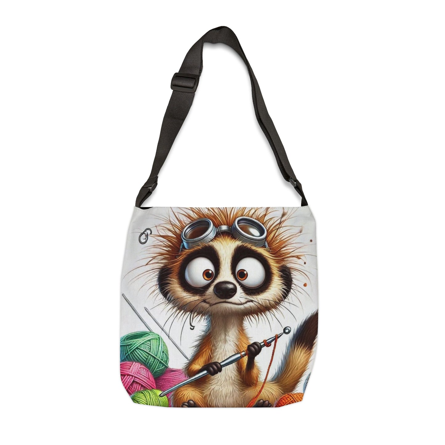 Knit What Adjustable Tote Bag (ai B & J Collections) BLACK