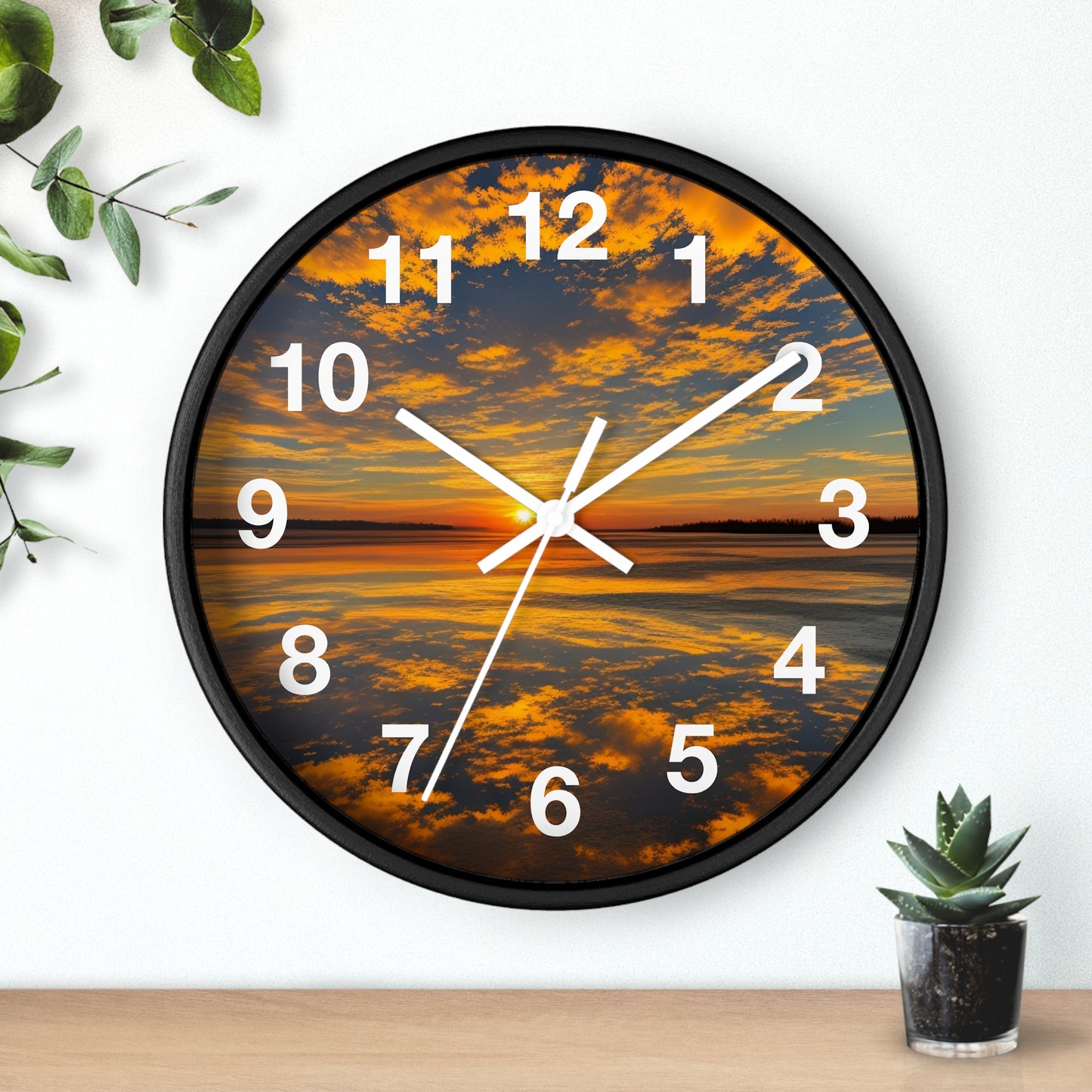 Orange Skies Wall Clock (SP Photography Collection)
