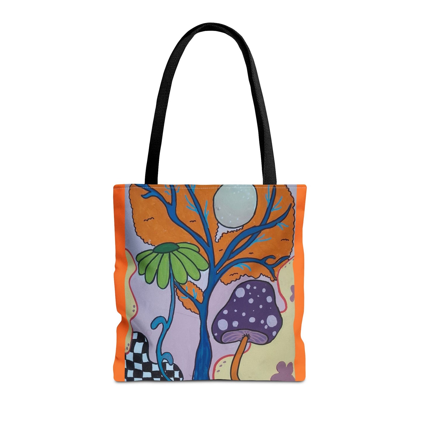 Mystical Mushroom Tote Bag (Peculiar Paintings Collection) ORANGE