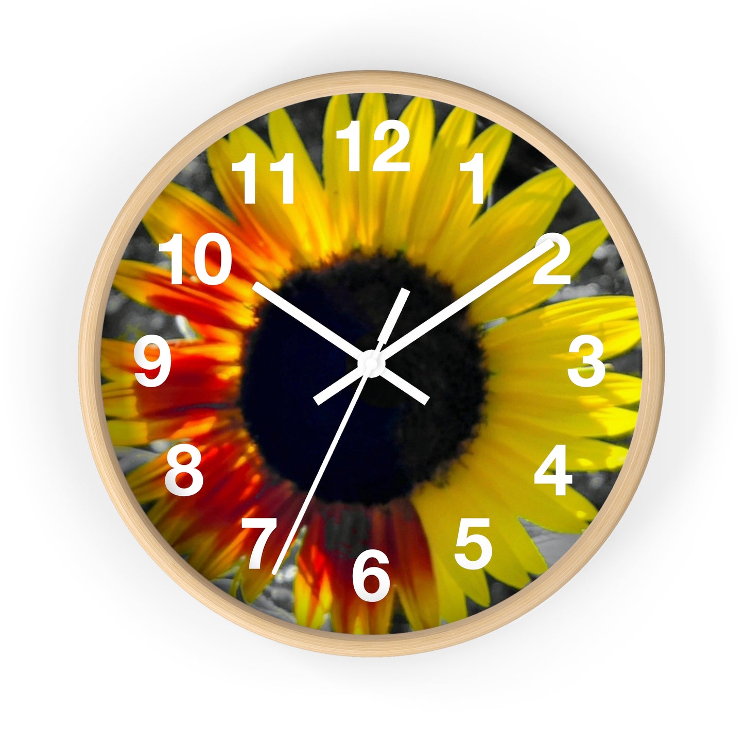 Mixed Sunflower Wall Clock (Enchanted Exposures By Tammy Lyne)