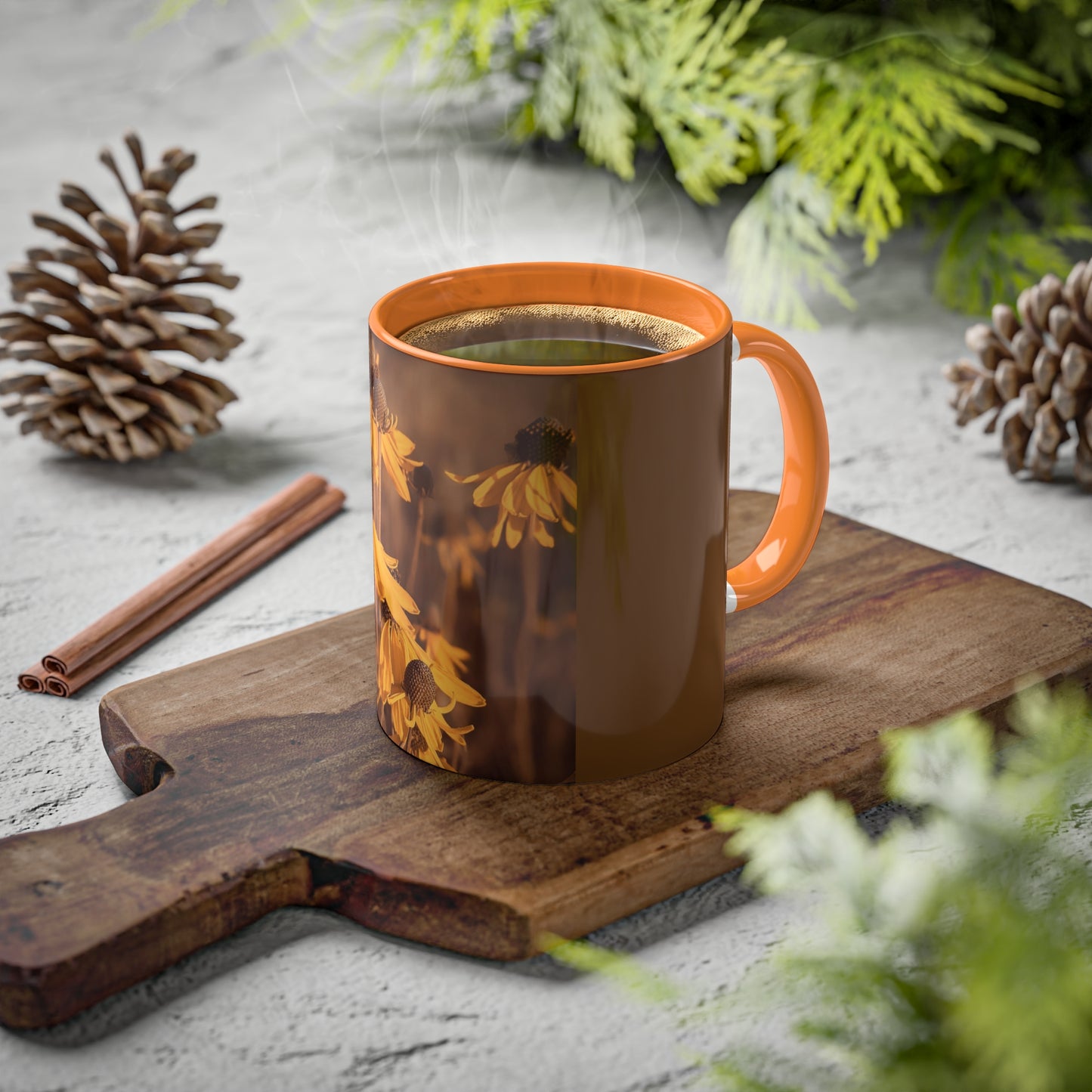 Coneflower Mug, 11oz (SP Photography Collection) ORANGE