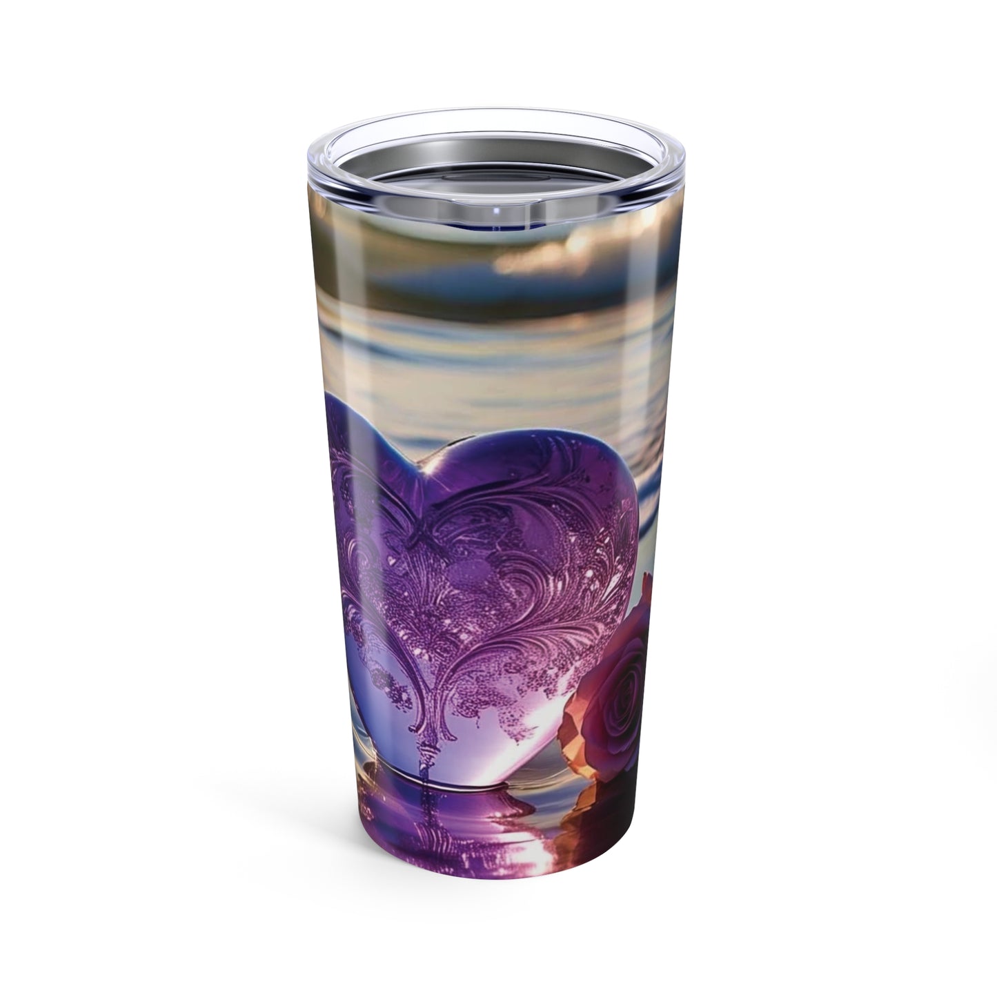 Heart & Rose Tumbler 20oz (aiB & J Collections)
