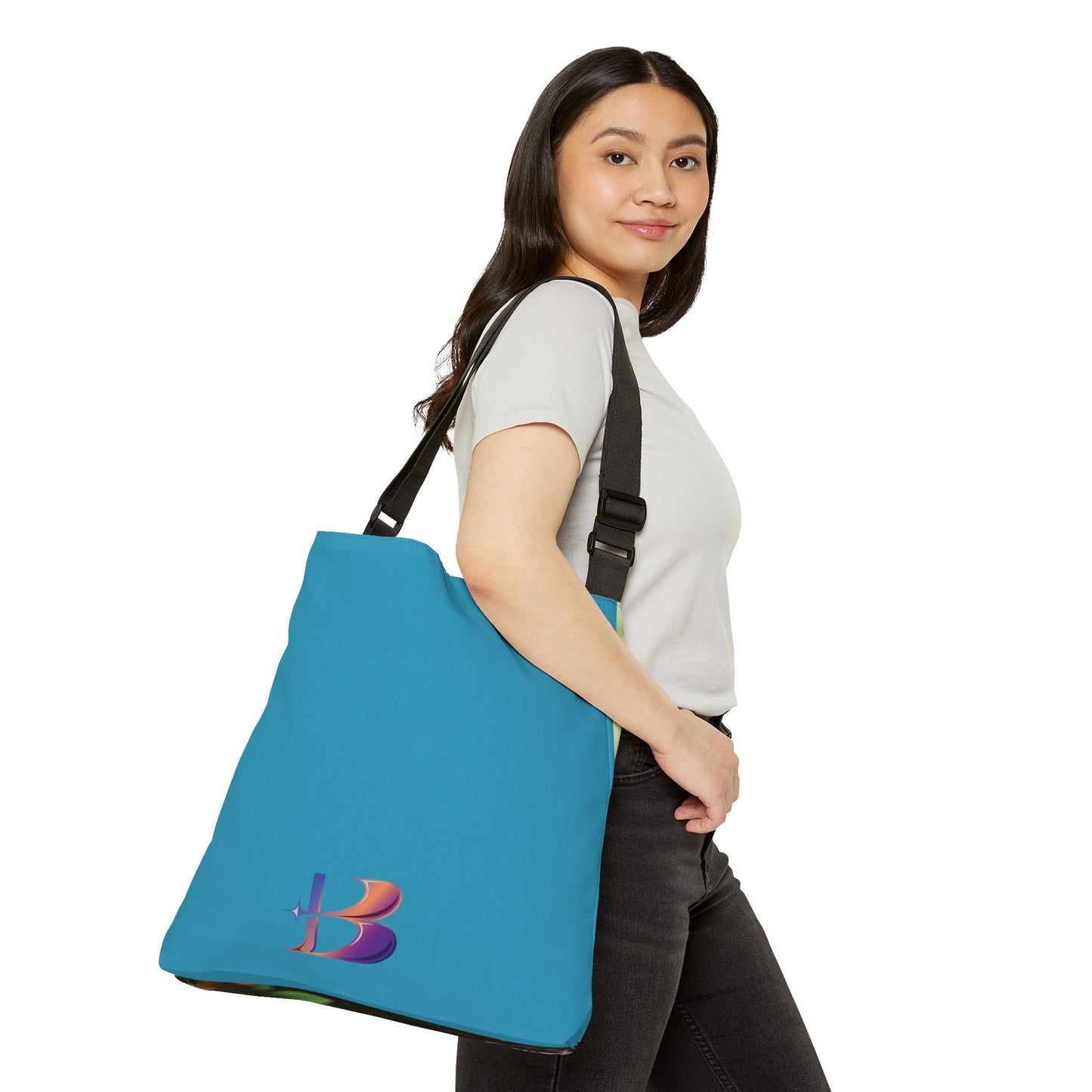 Peacock Adjustable Tote Bag (aiB & J Collections) BLUE