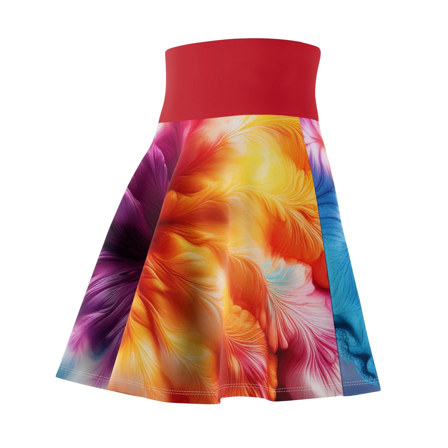 Feather Tye Dye Women's Skater Skirt (aiB & J Collections) LARGE