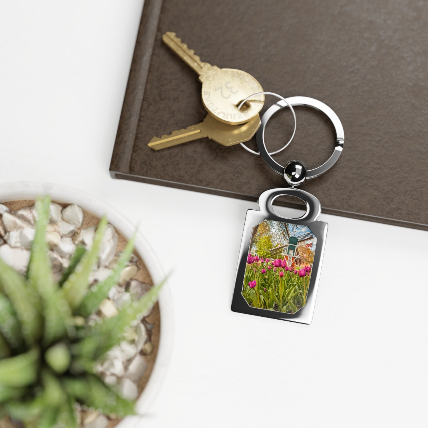 Windmill Tulip Rectangle Photo Key ring (SP Photography Collection)