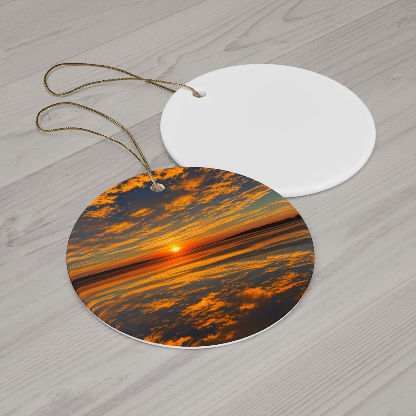 Orange Skies Ceramic Ornament (SP Photography Collection)