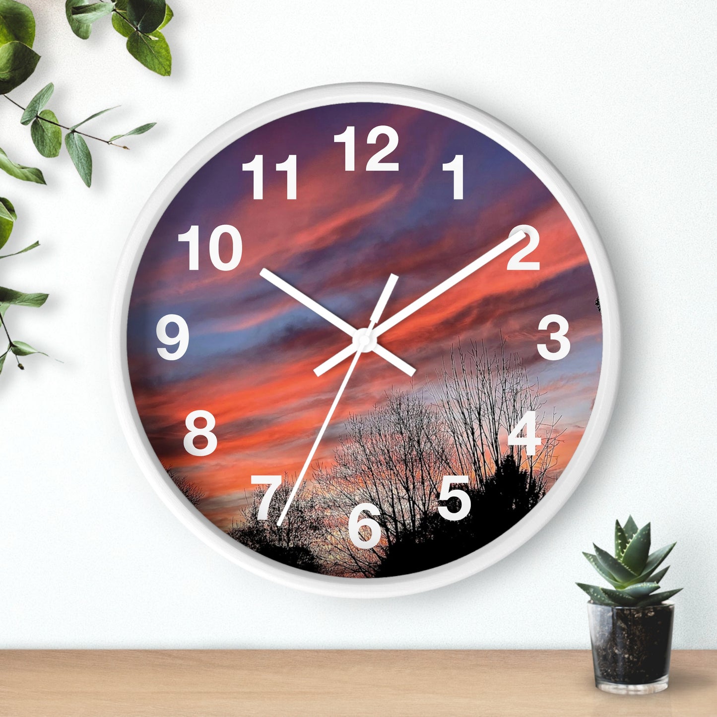 Pink Sky Wall Clock (B & J Collections)