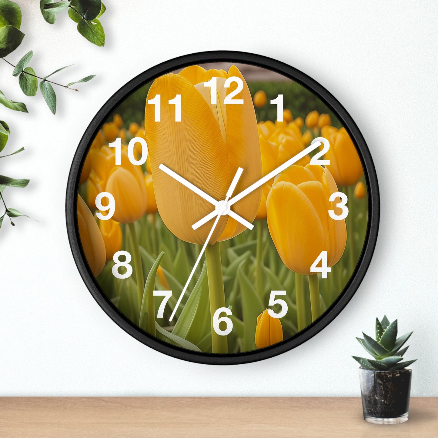 Yellow Tulip Wall Clock (SP Photography Collection)