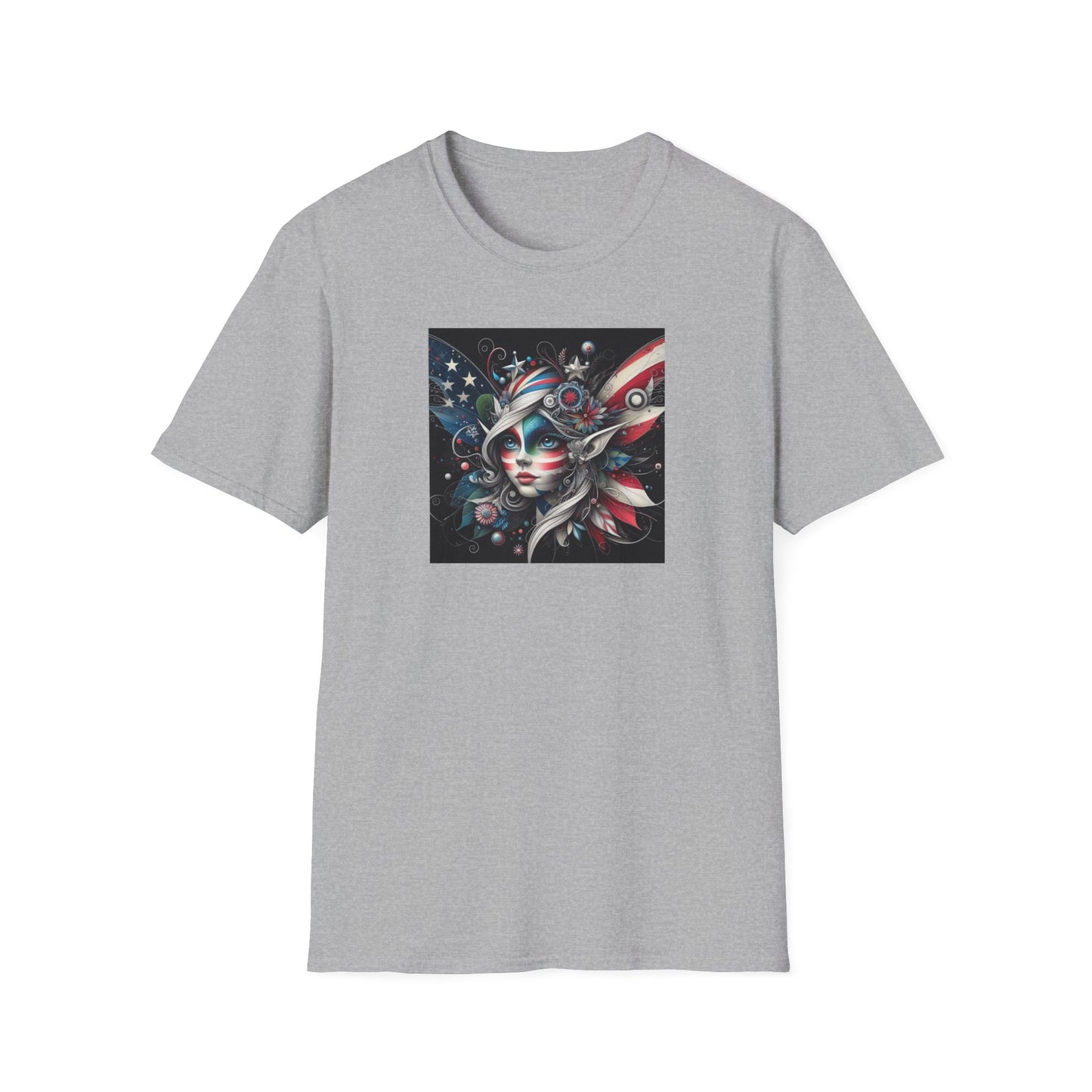 Patriotic Fairy Unisex Soft-style T-Shirt (aiB & J Collections)