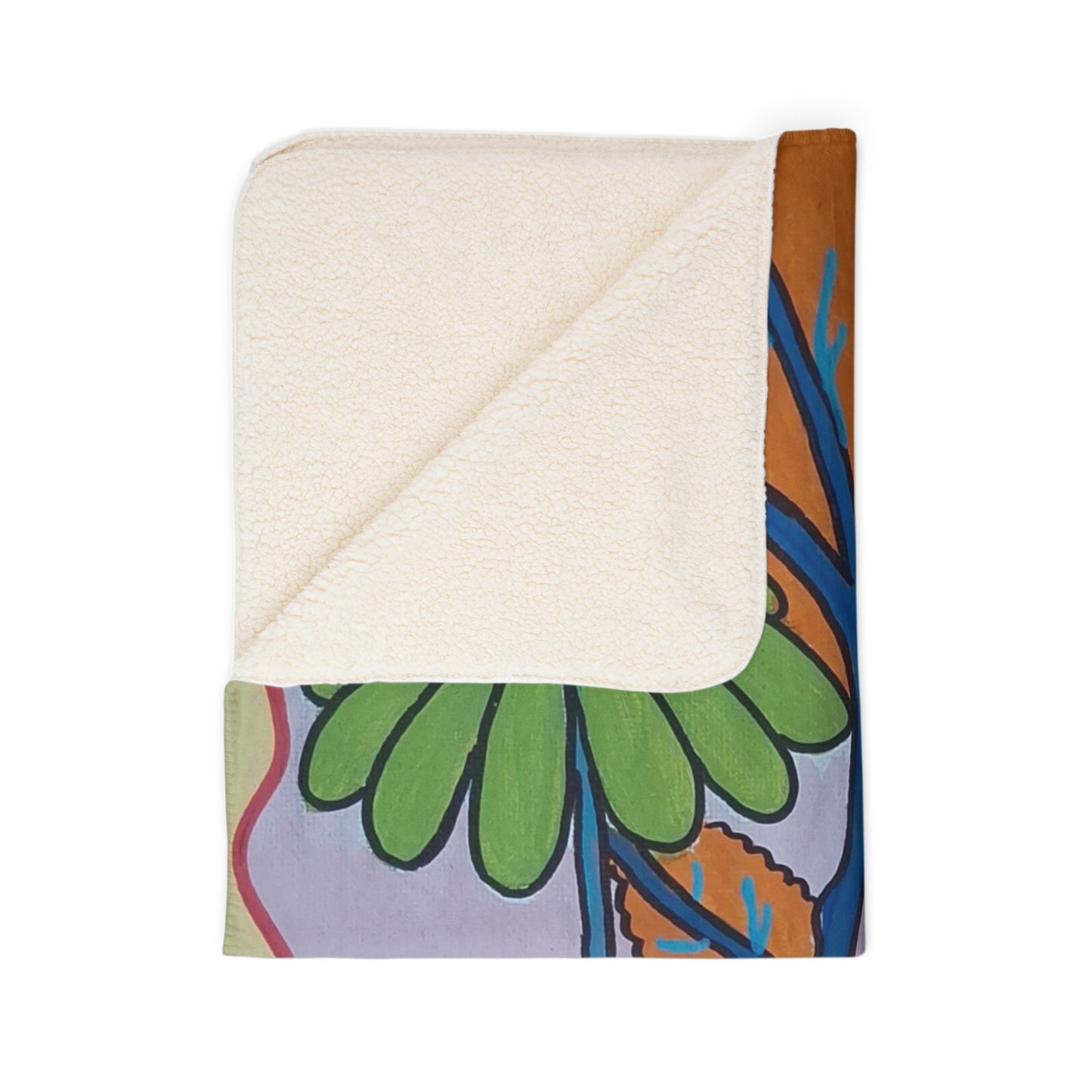 Mystic Mushroom Fleece Sherpa Blanket (Peculiar Paintings Collection)