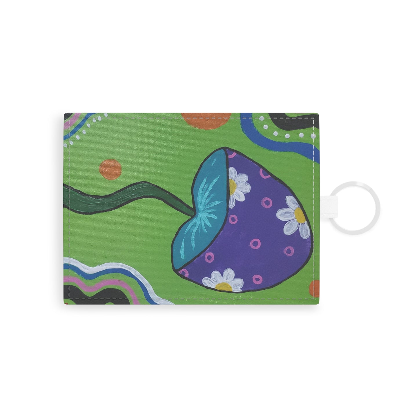 Marguerite Mushroom Leather Card Holder (Peculiar Paintings Collection)
