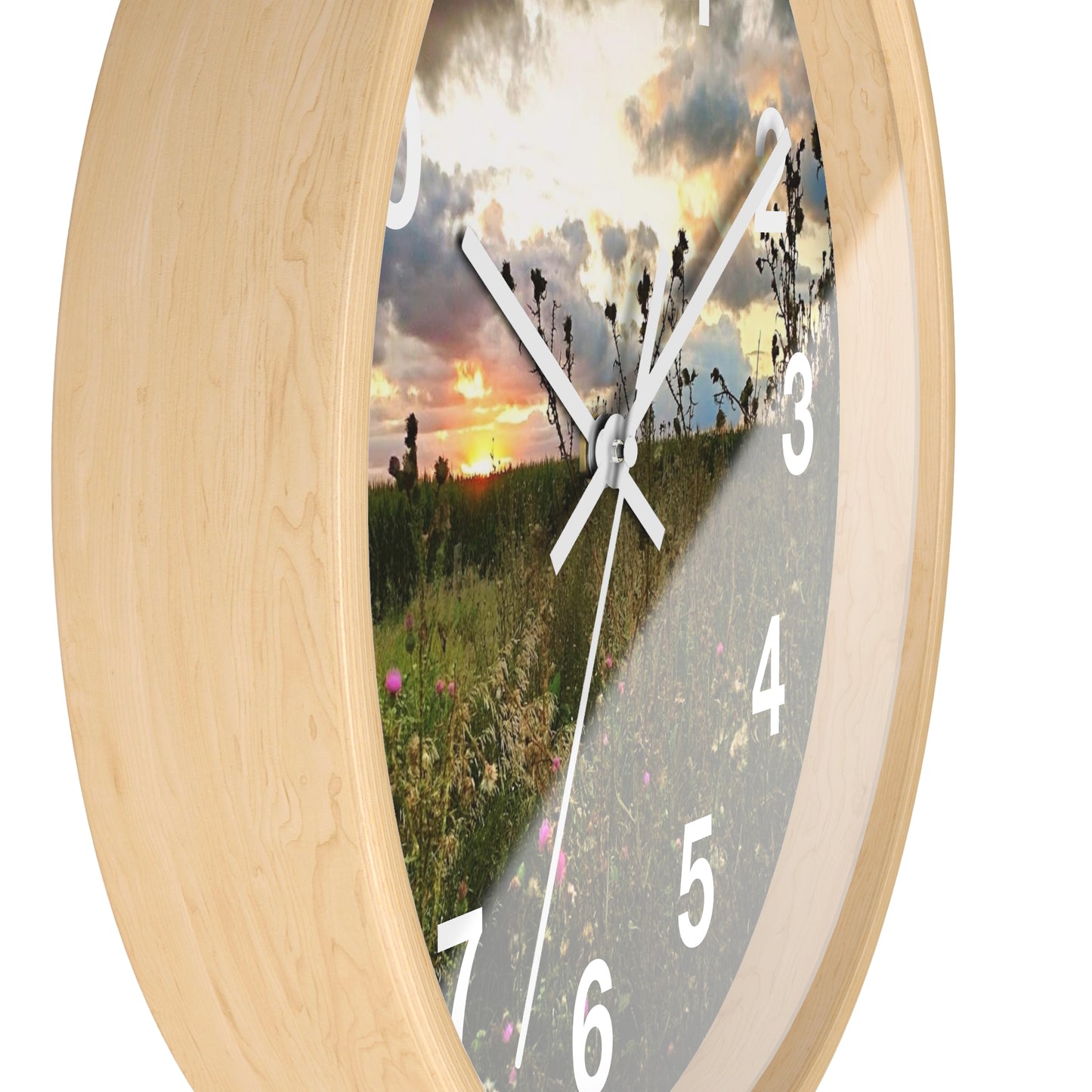 Cloudy Field wall Clock (SP Photography Collection)