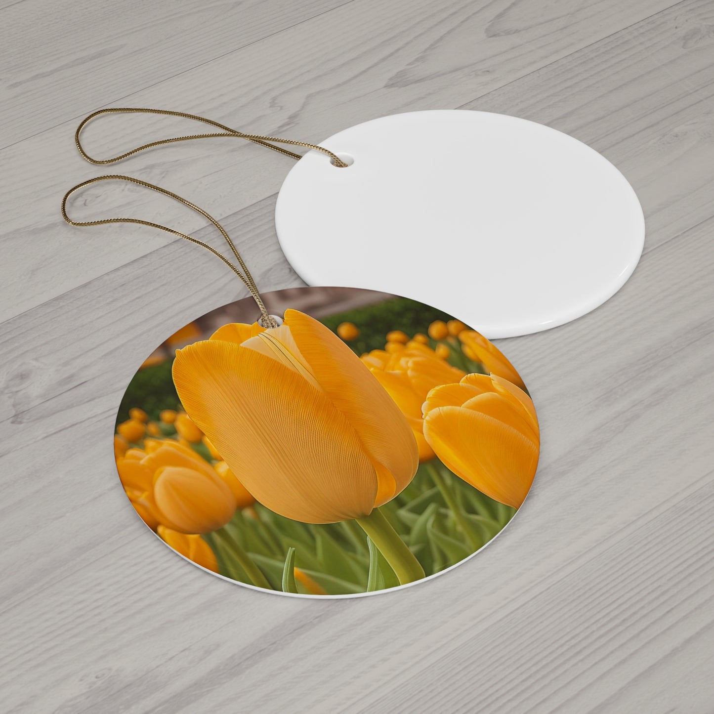 Yellow Tulip Ceramic Ornament (SP Photography Collection)