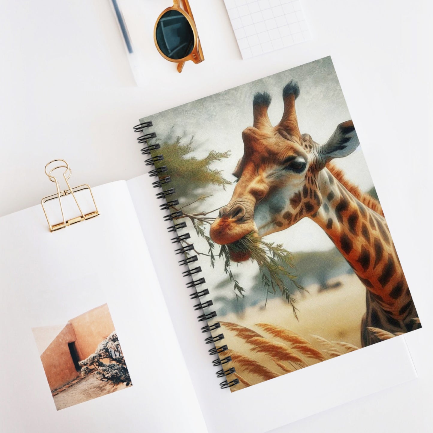 Giraffe Spiral Notebook - Ruled Line (aiB & J Collections)