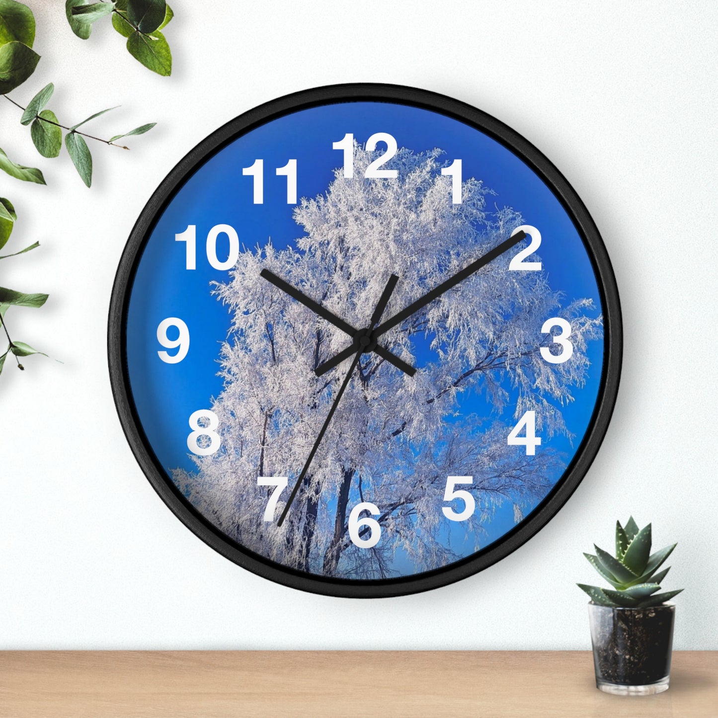 Snowy Tree Clock (SP Photography Collection)