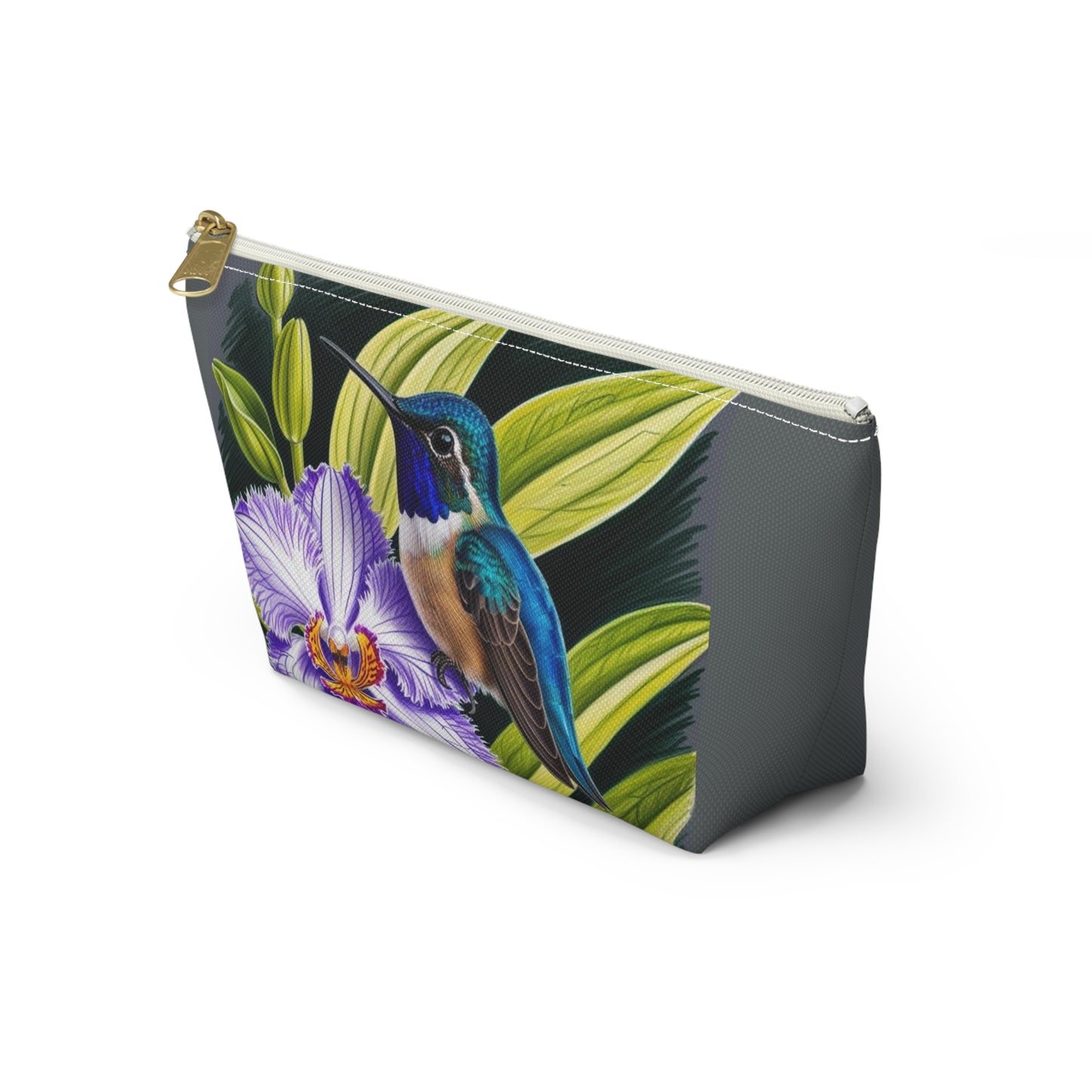 Hummingbird Accessory Pouch w T-bottom (aiB & J Collections) GRAY