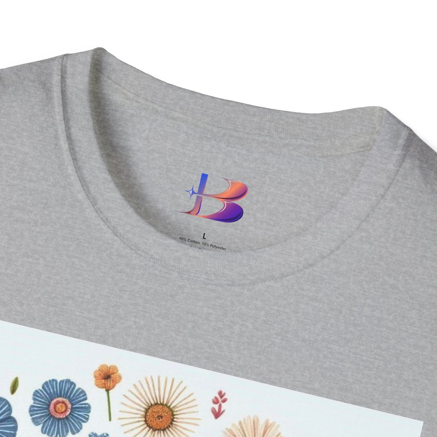 Smell The Flowers Unisex Softstyle T-Shirt (aiB & J Collections) (MULTIPLE COLORS)