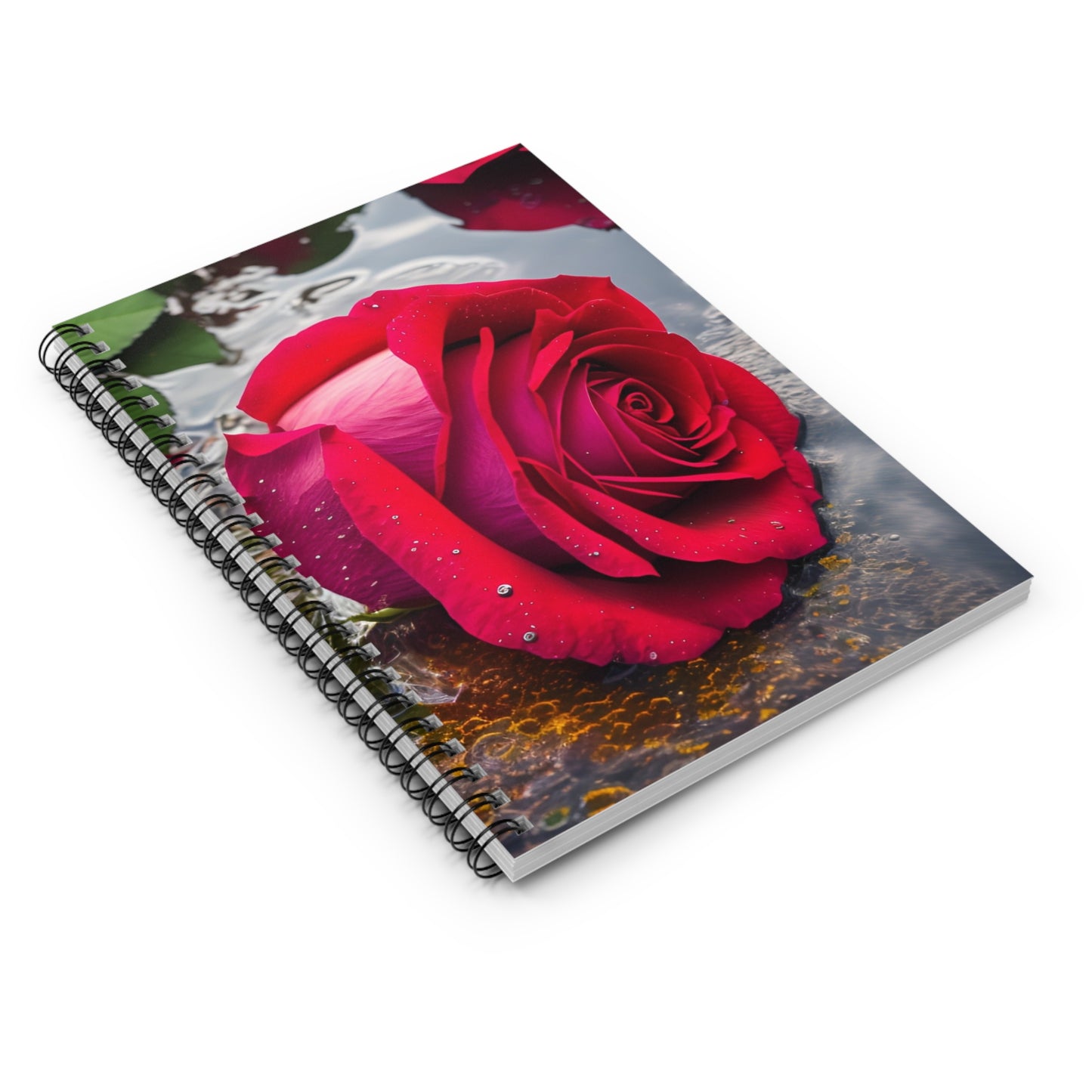 Red Rose Spiral Notebook - Ruled Line (SP Photography Collection)