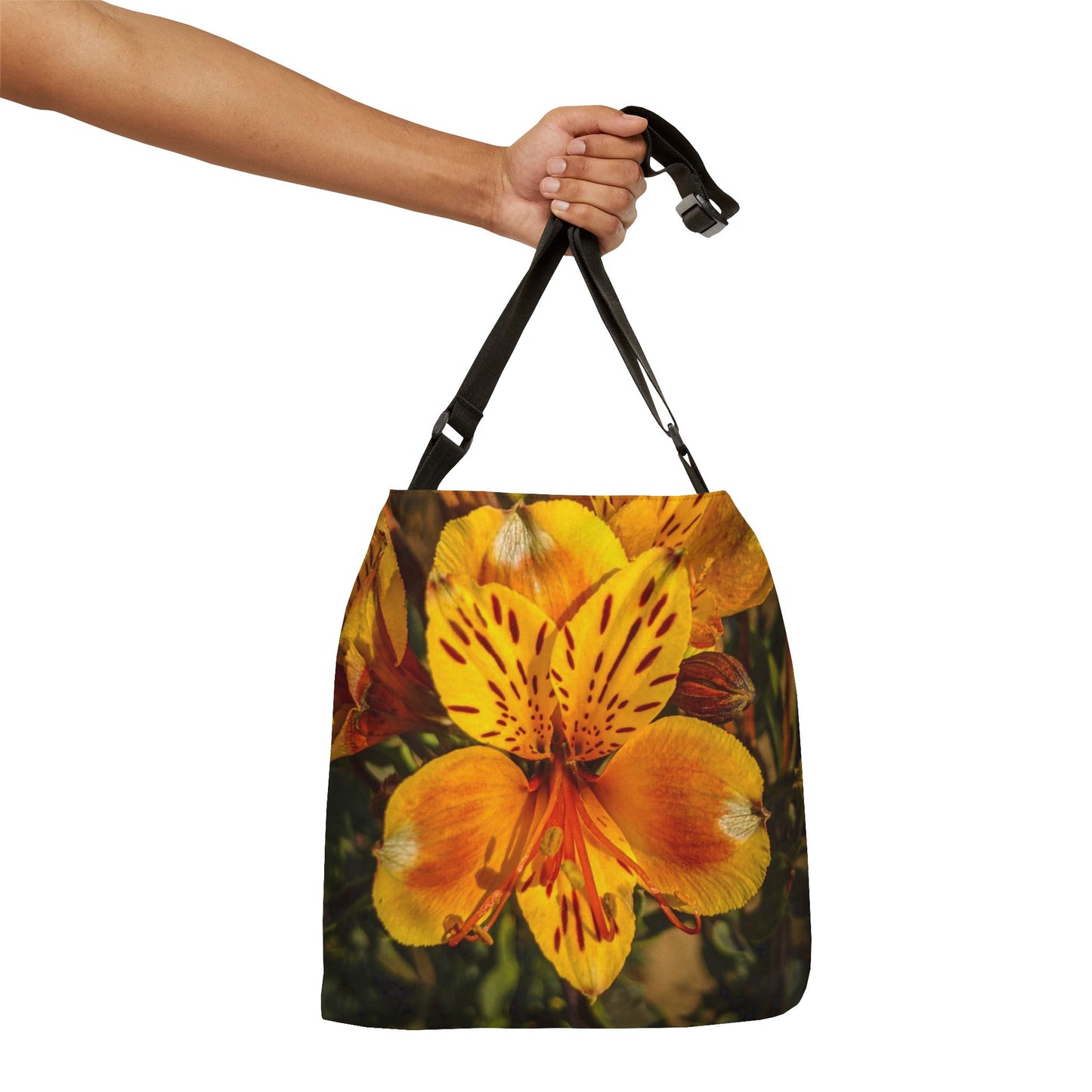 Yellow Lily Adjustable Tote Bag (SP Photography Collection) BROWN