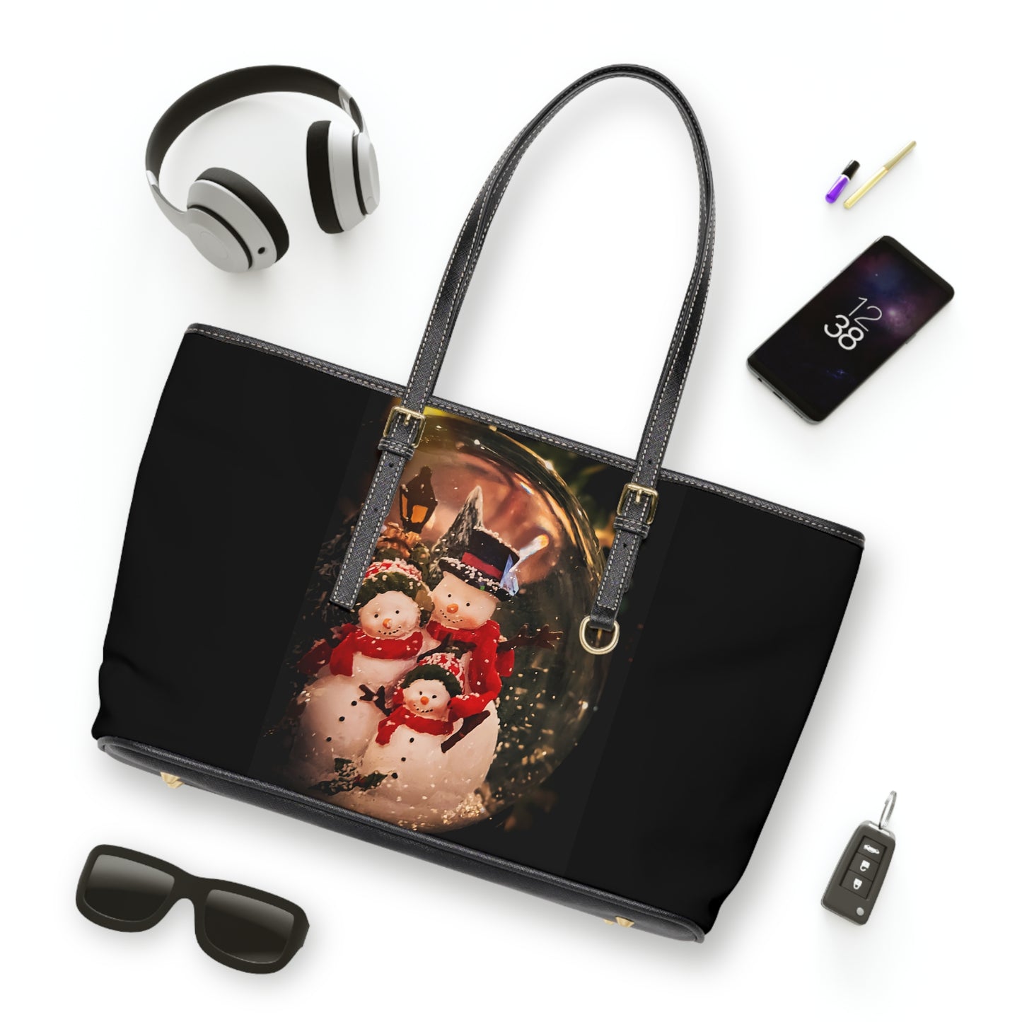 Snow Globe Leather Shoulder Bag (SP Photography Collection)