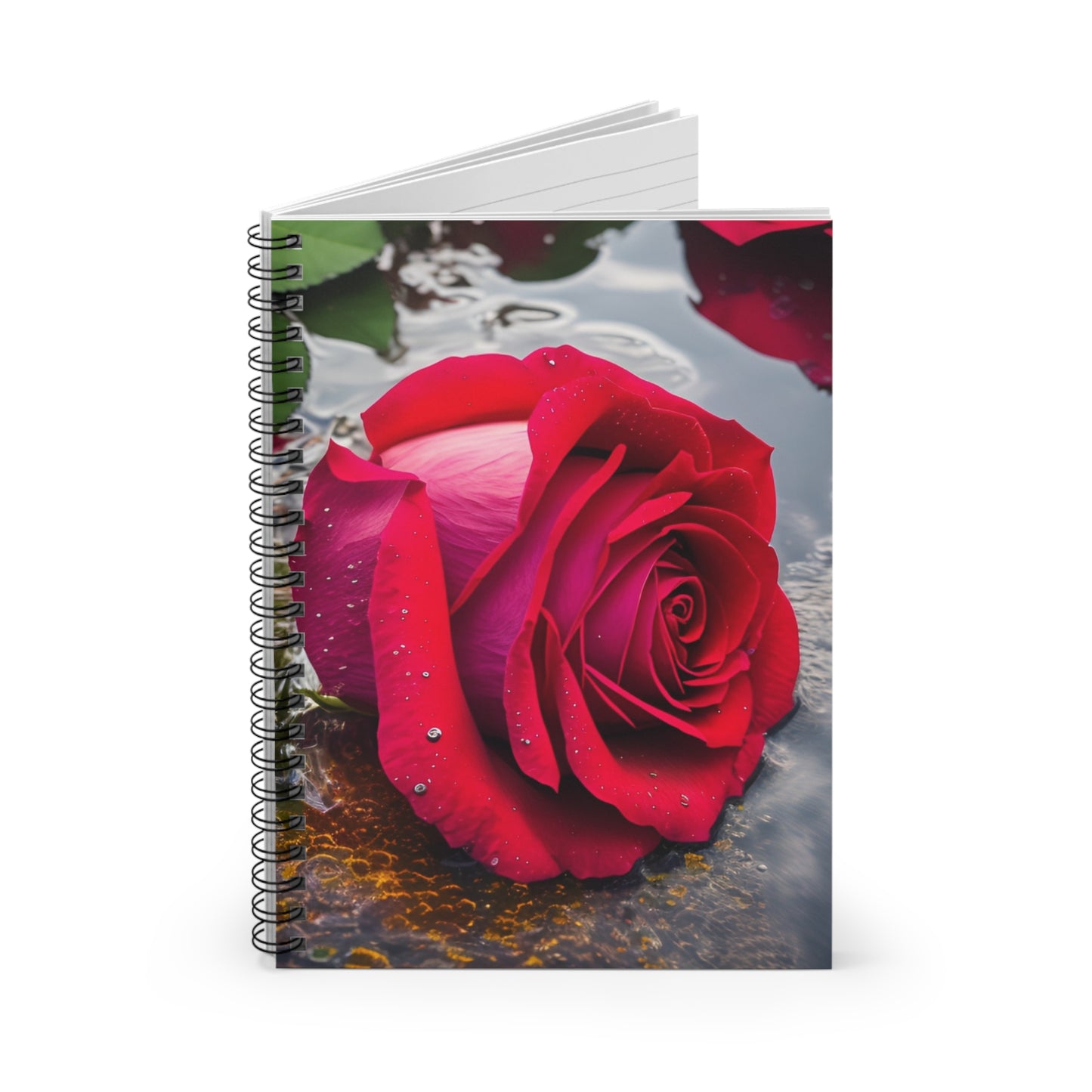 Red Rose Spiral Notebook - Ruled Line (SP Photography Collection)