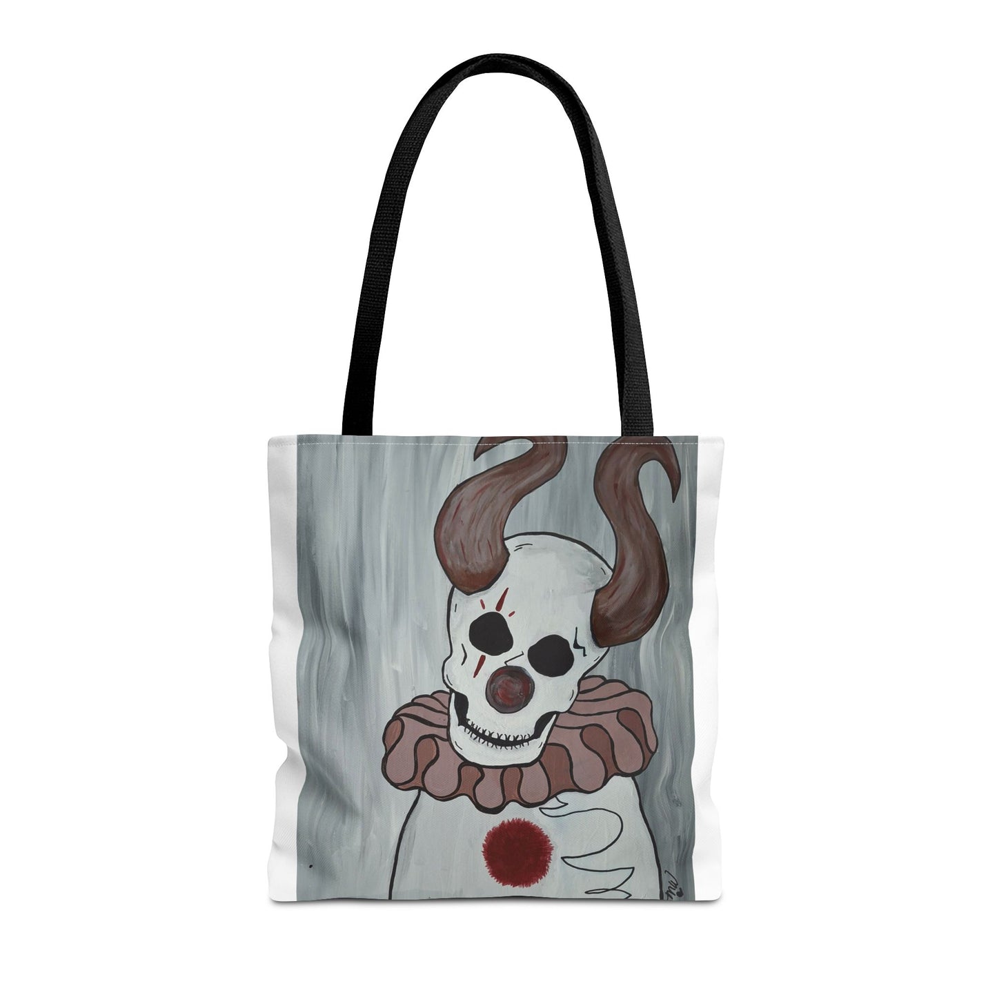 Toby The Clown Tote Bag (Peculiar Paintings Collection) WHITE
